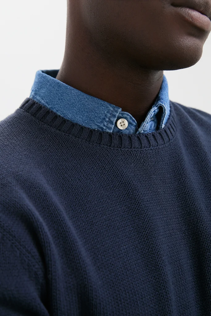 Navy Blue All Season Classic Crewneck - Image 5