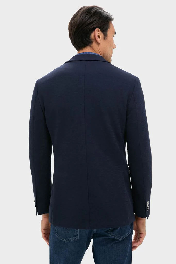 Navy Blue Knit Travel Blazer - Image 4