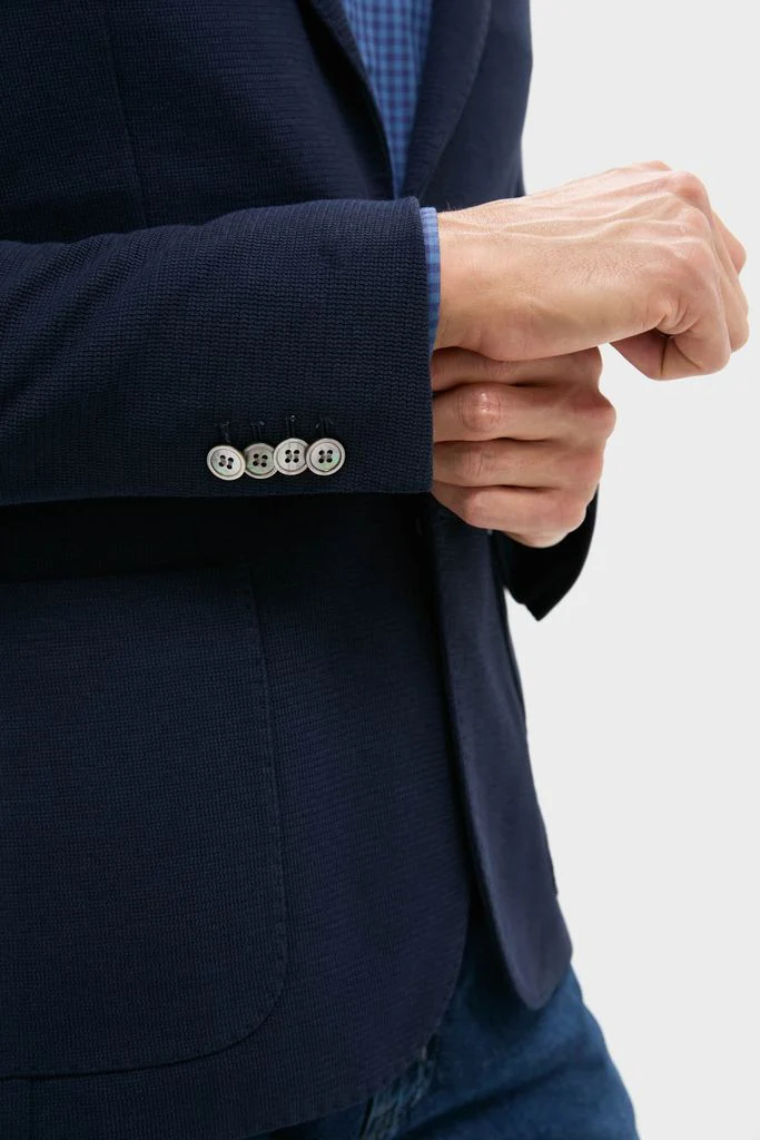 Navy Blue Knit Travel Blazer - Image 6