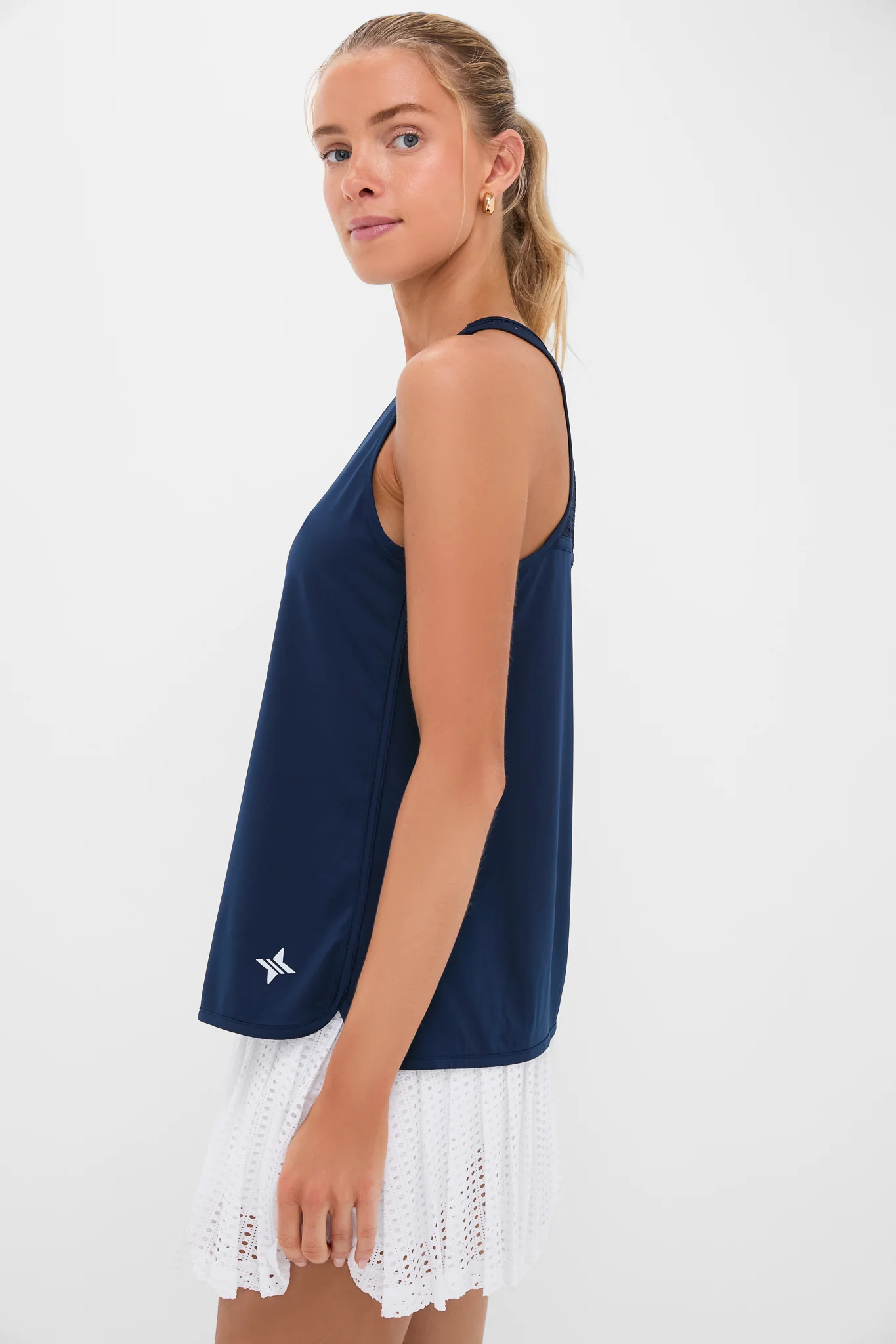 Navy Cane Performance Jersey Ellen Racerback Tank - Image 3