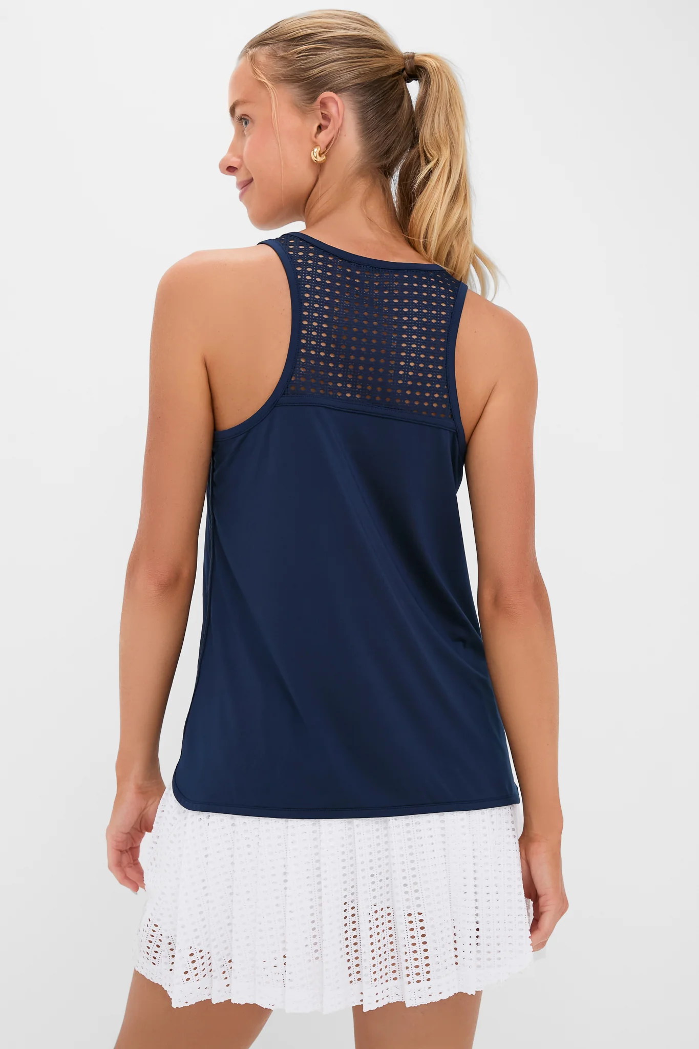 Navy Cane Performance Jersey Ellen Racerback Tank - Image 4