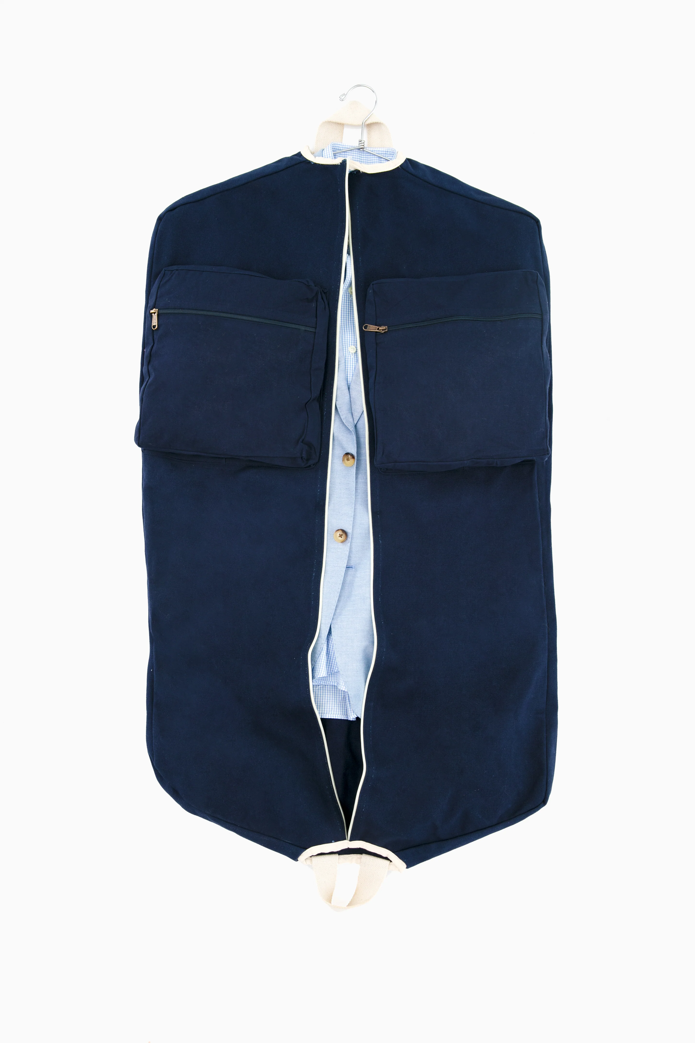 Navy Canvas Garment Bag - Image 3