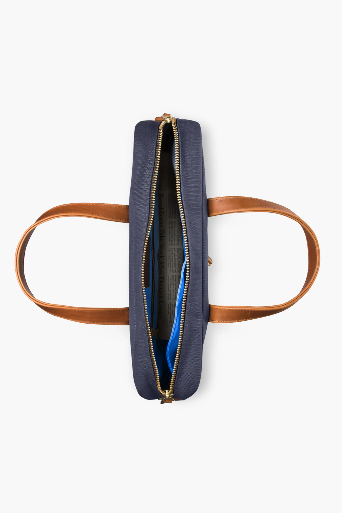 Navy Canvas Laptop Bag - Image 2