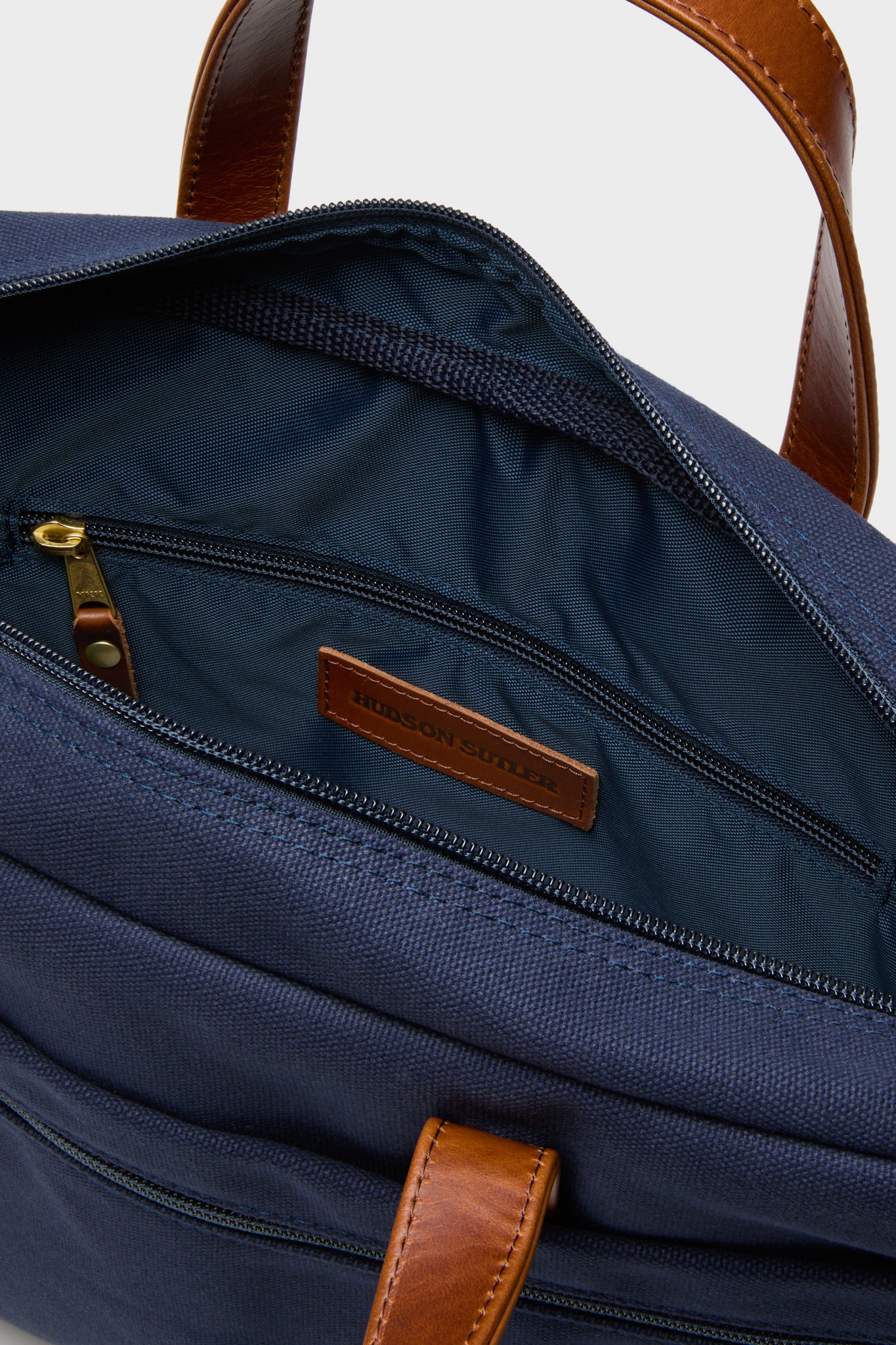 Navy Canvas Laptop Bag - Image 3