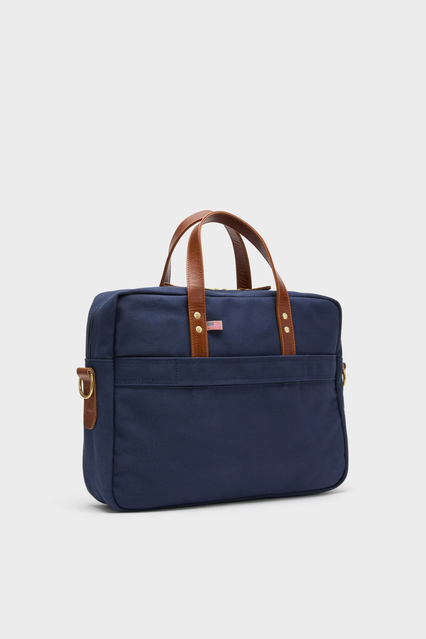 Navy Canvas Laptop Bag - Image 4