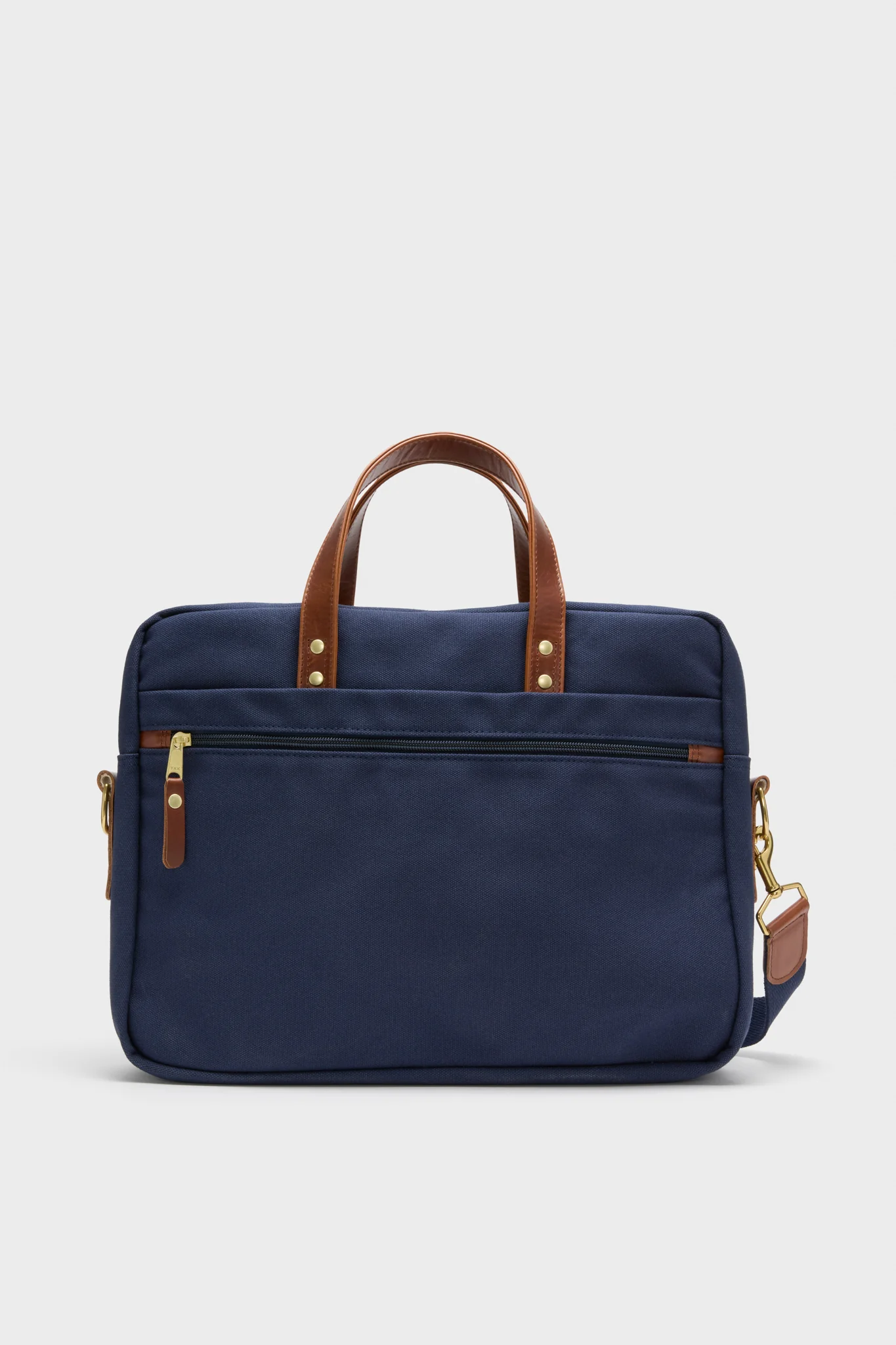 Navy Canvas Laptop Bag - Image 5