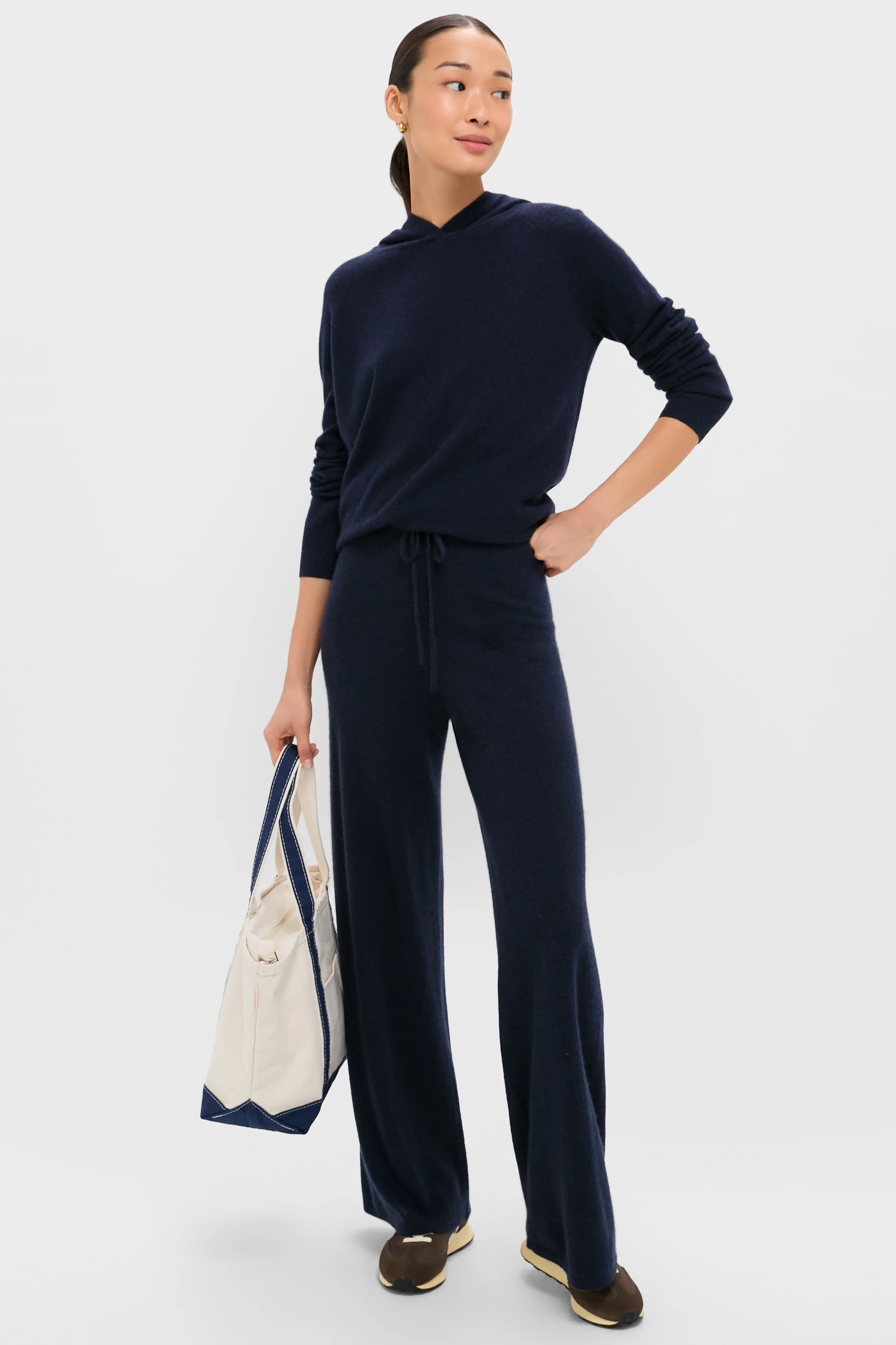 Navy Cashmere Jane Hoodie - Image 2