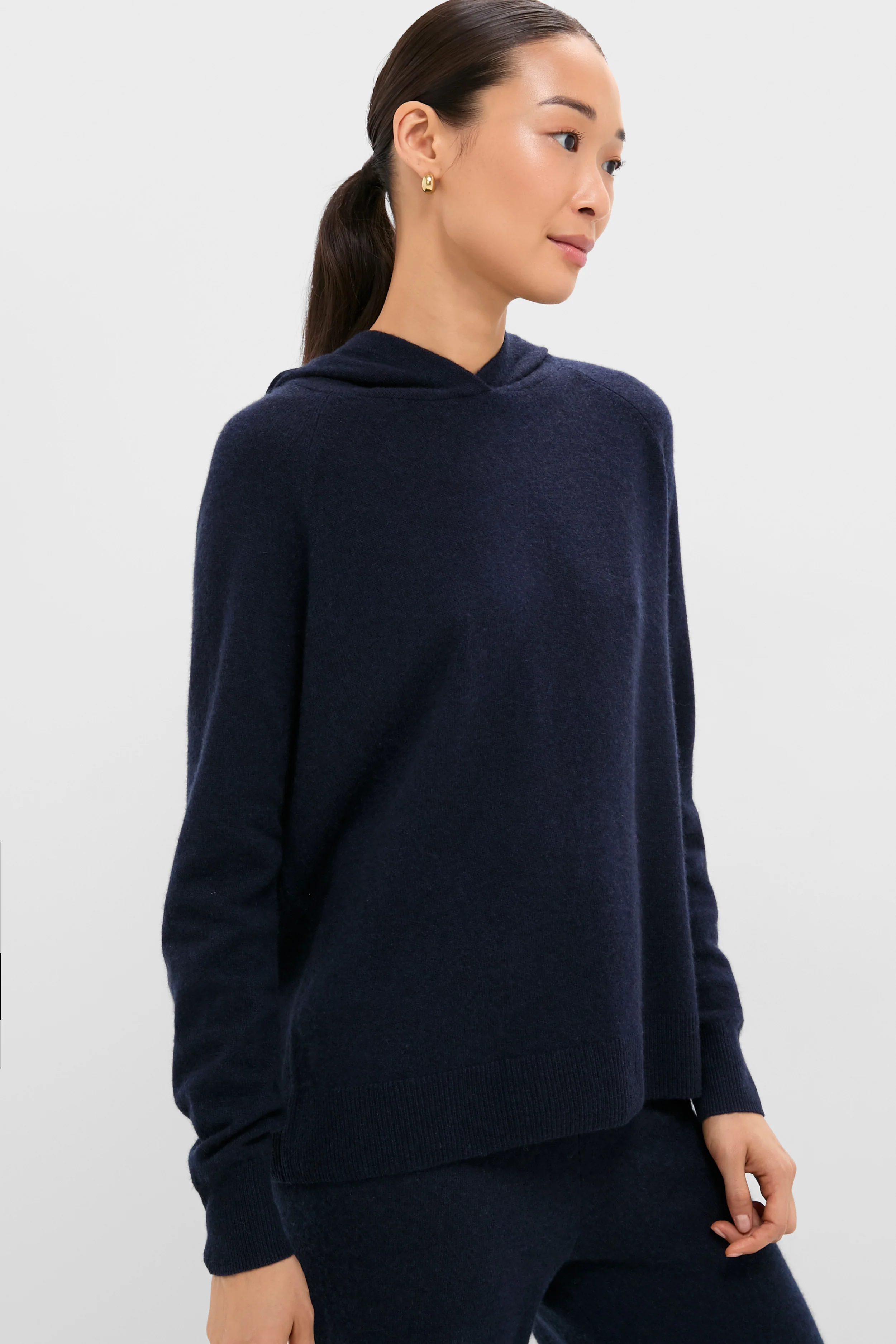 Navy Cashmere Jane Hoodie - Image 3