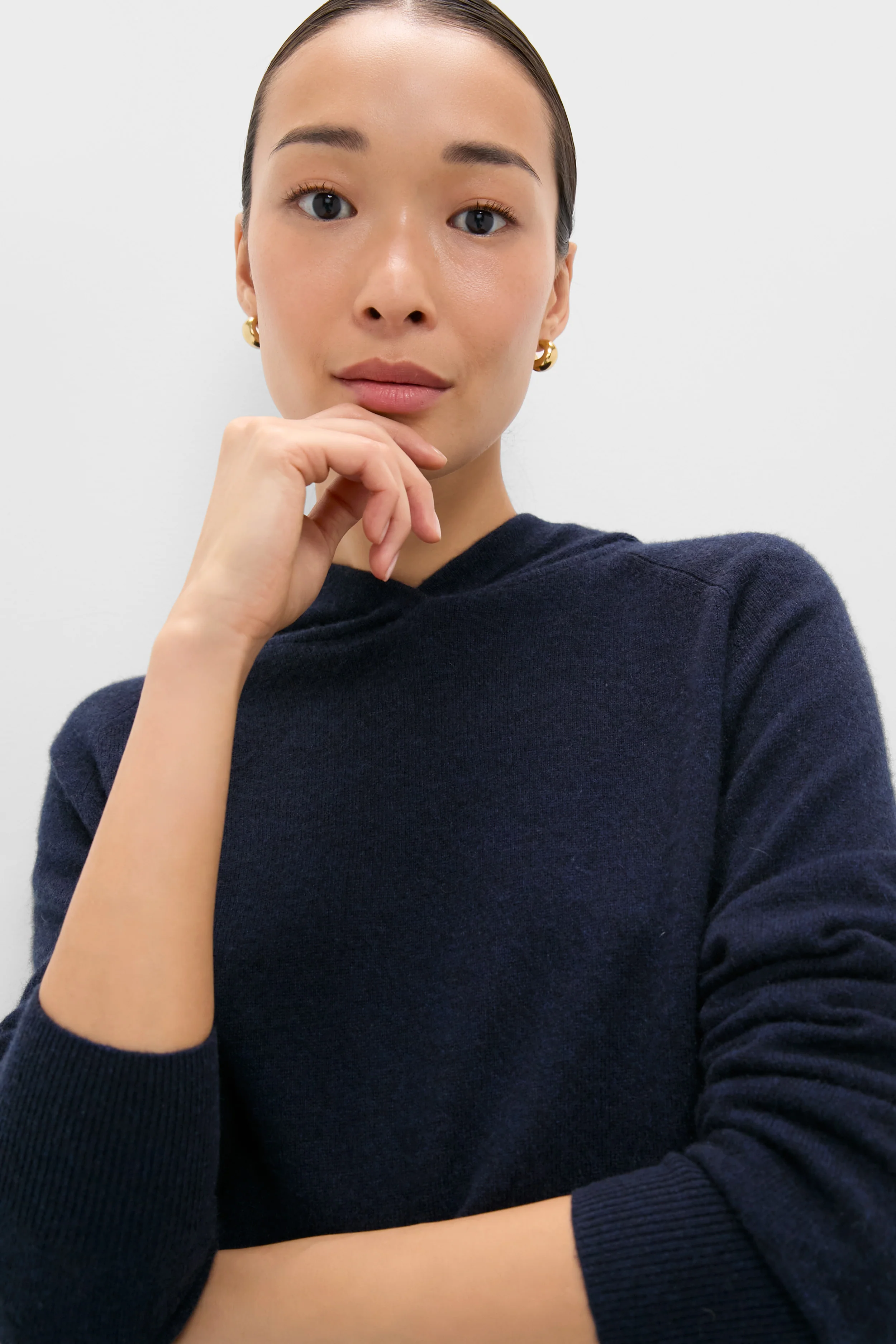 Navy Cashmere Jane Hoodie - Image 5
