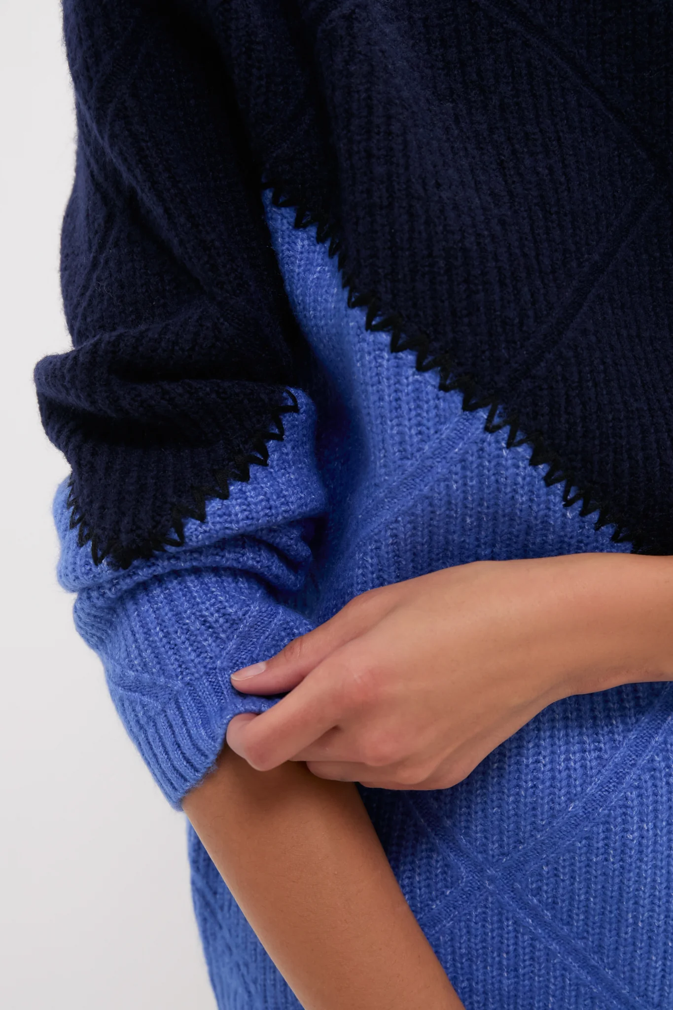 Navy & Cerulean Diamond Demi Turtleneck - Image 5