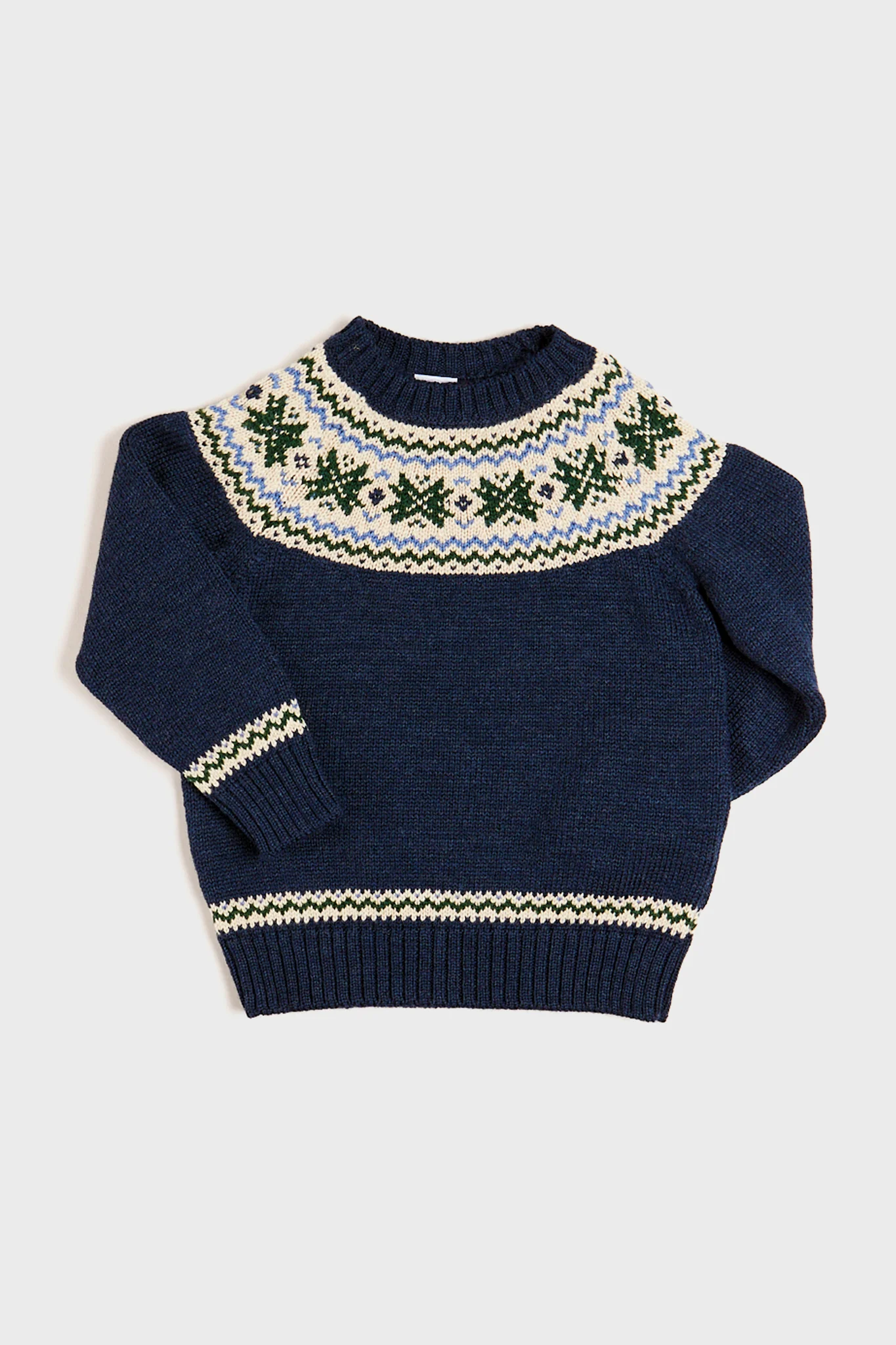 Classic Fair Isle Jumper in Navy