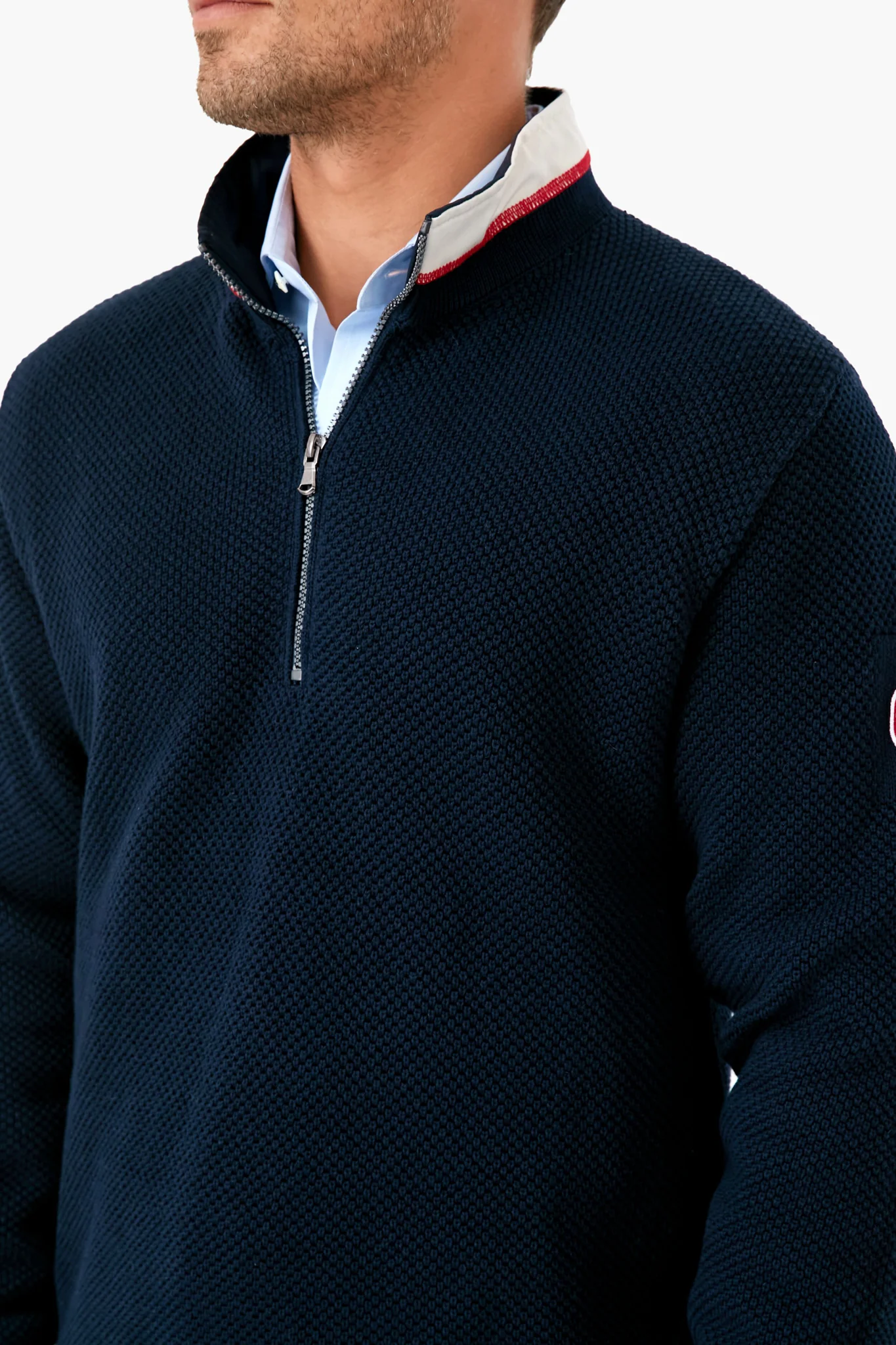 Navy Classic Windproof Sweater - Image 5