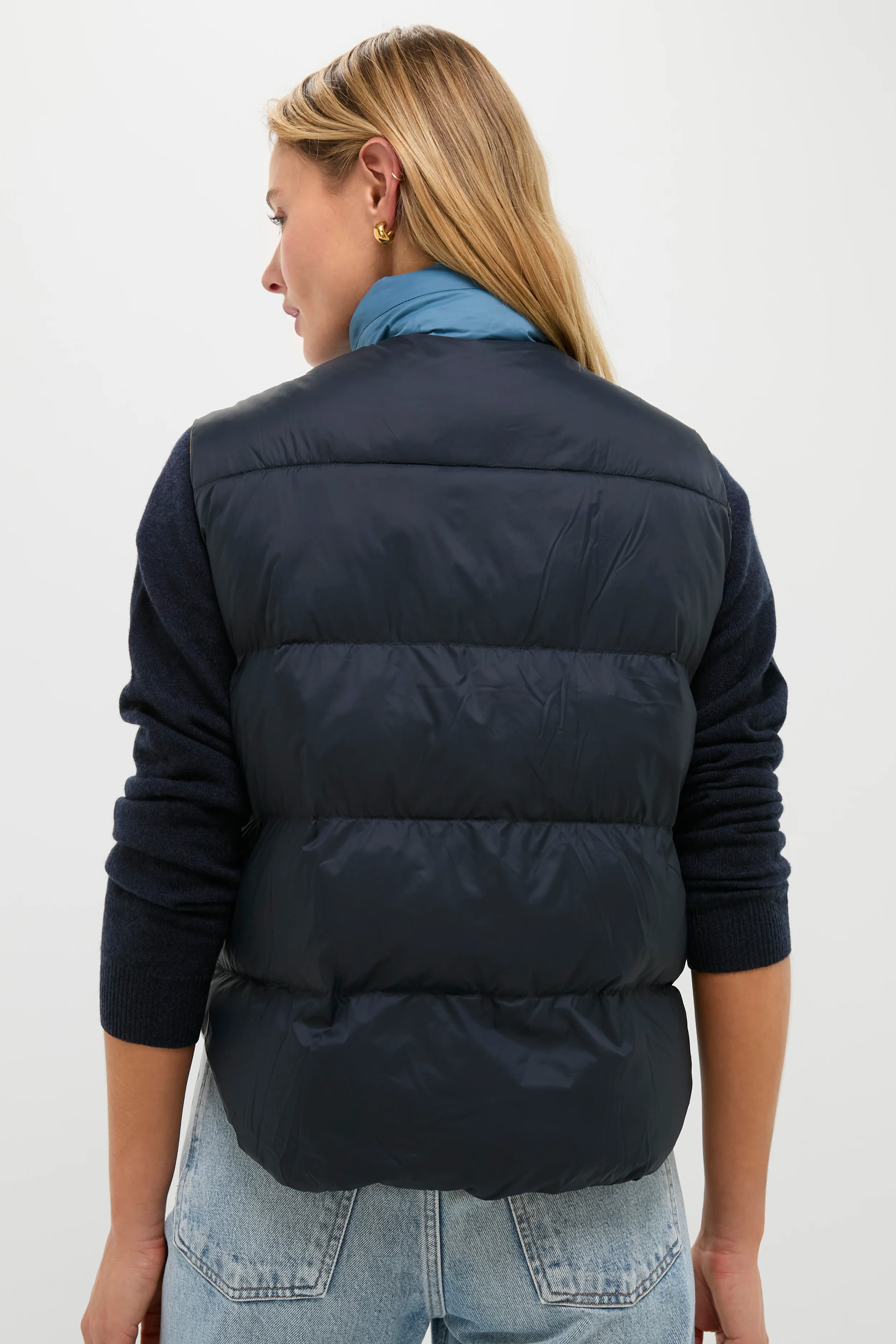 Navy Colorblock The Down Polar Vest - Image 4
