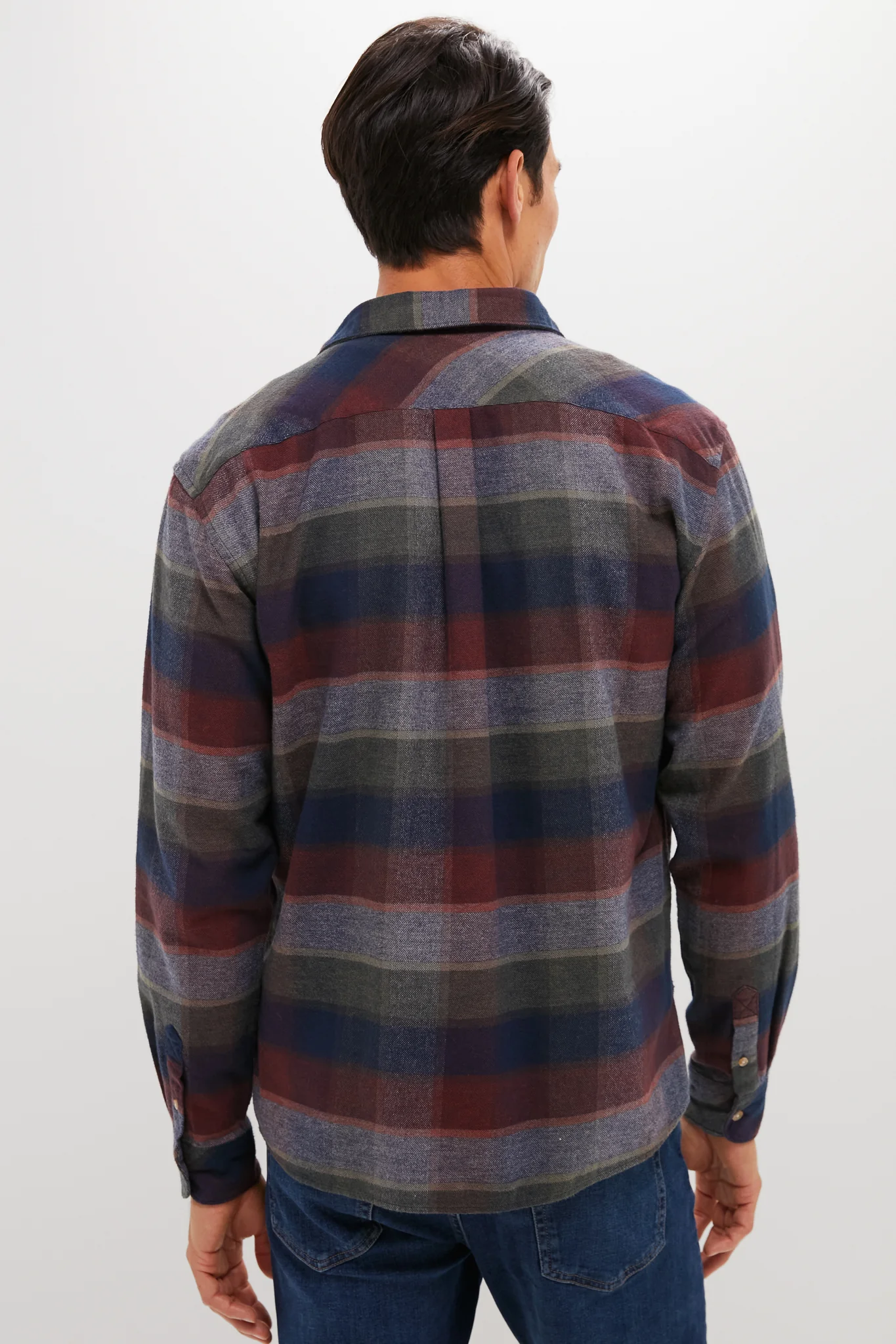 Navy Copswell Relaxed Checked Shirt - Image 4