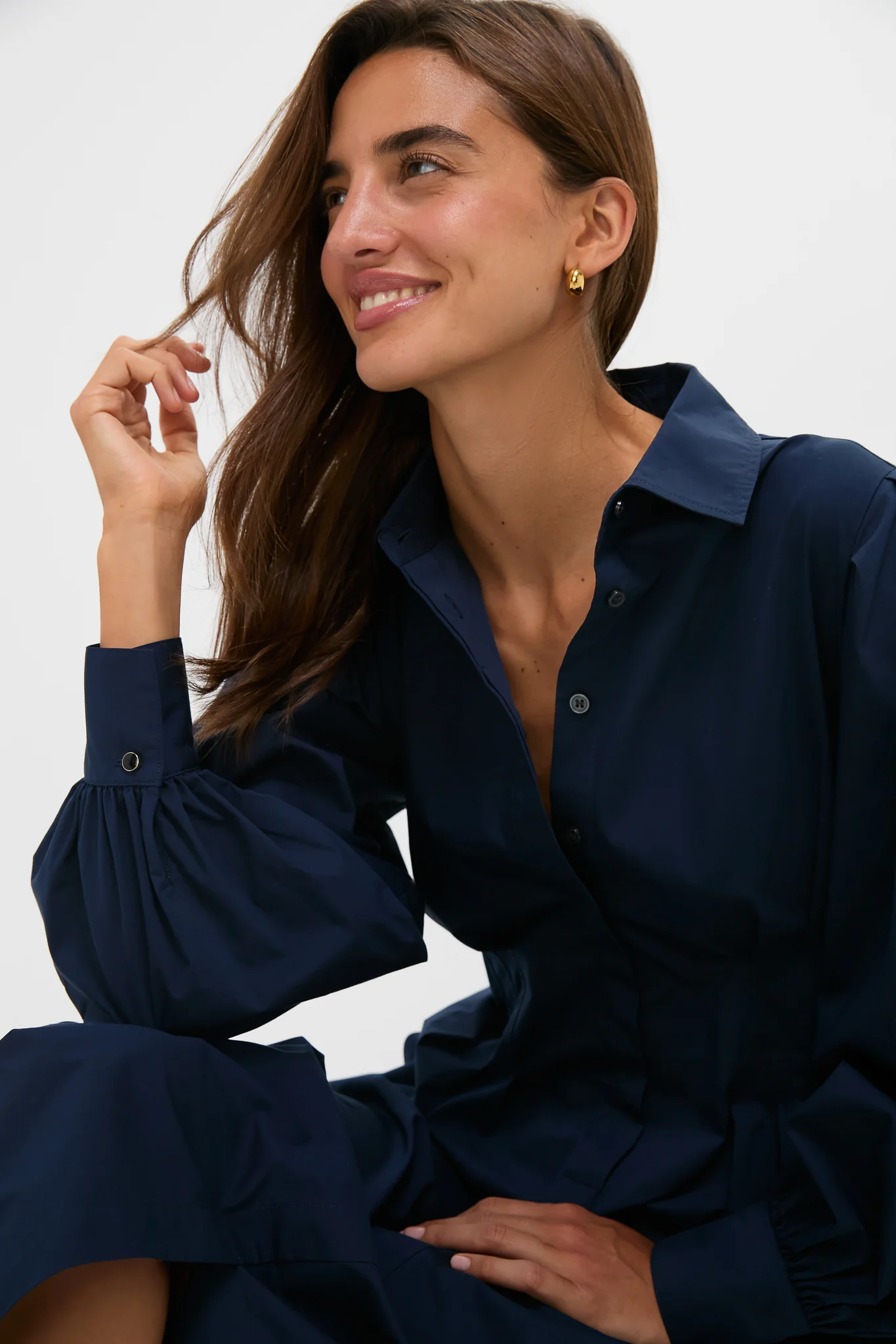 Navy Corinne Dress - Image 6