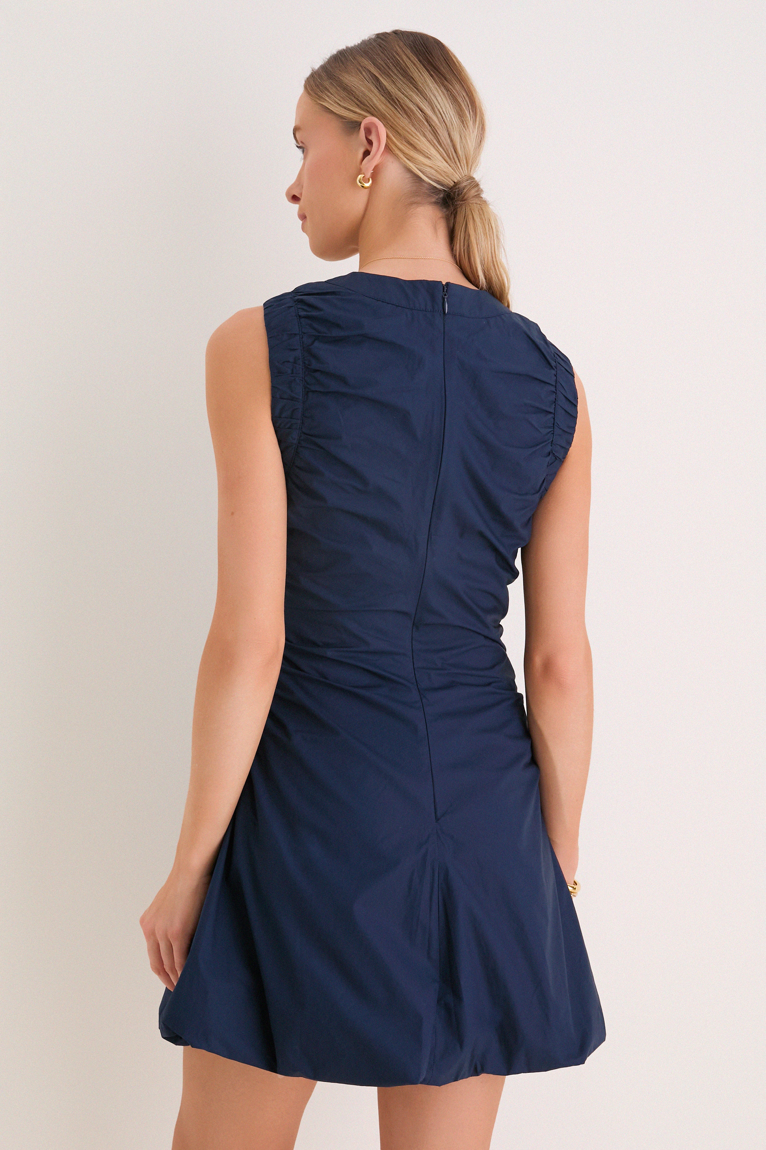 Navy Cotton Alisa Dress - Image 4