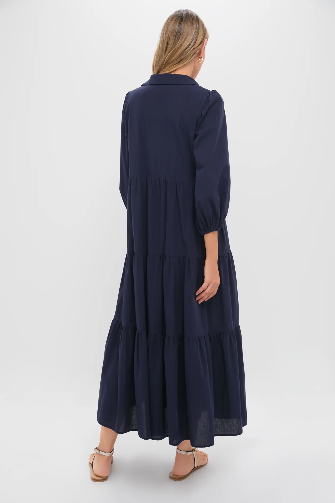 Navy Cotton Mabel Maxi Dress - Image 4