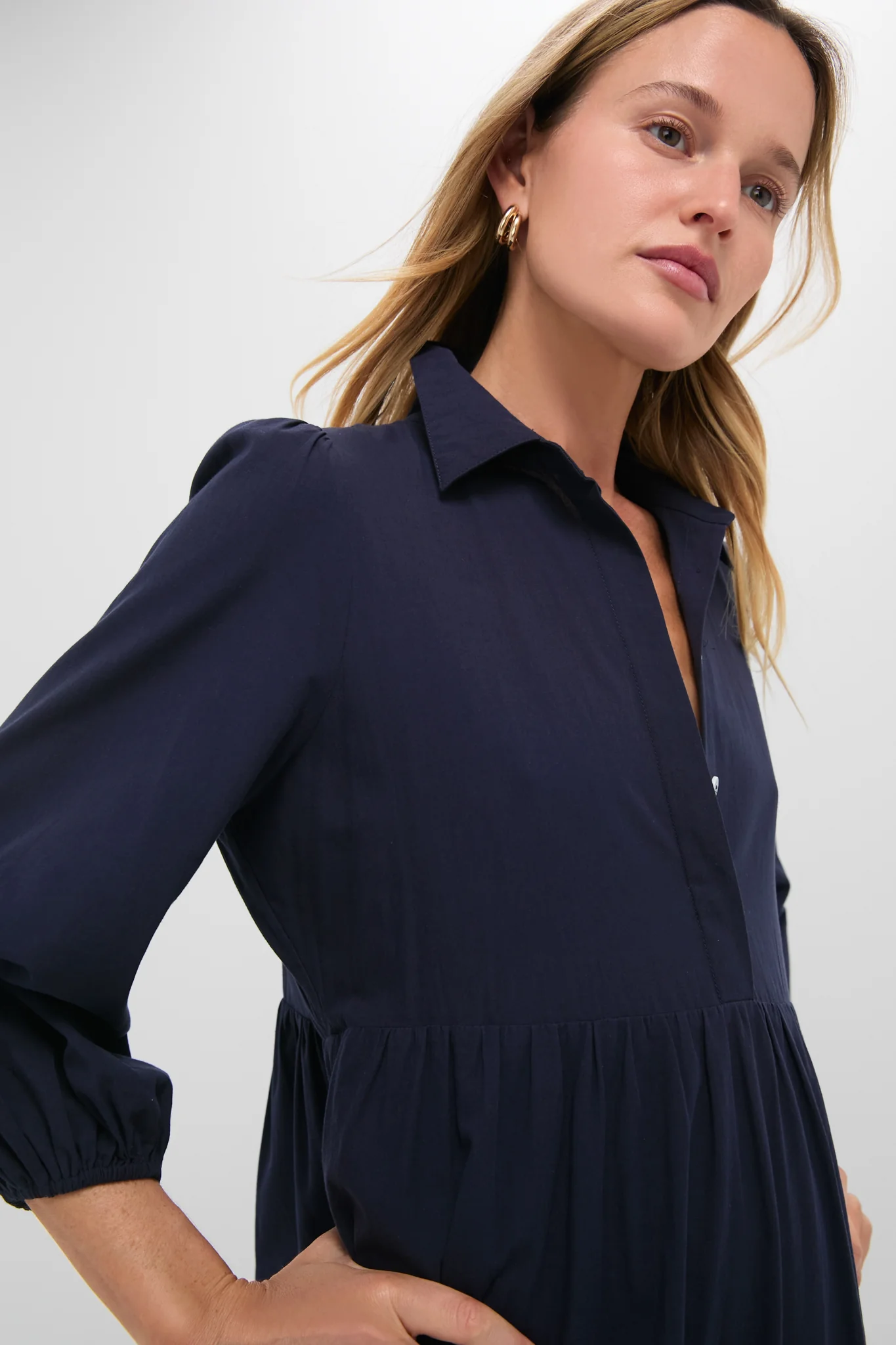 Navy Cotton Mabel Maxi Dress - Image 6