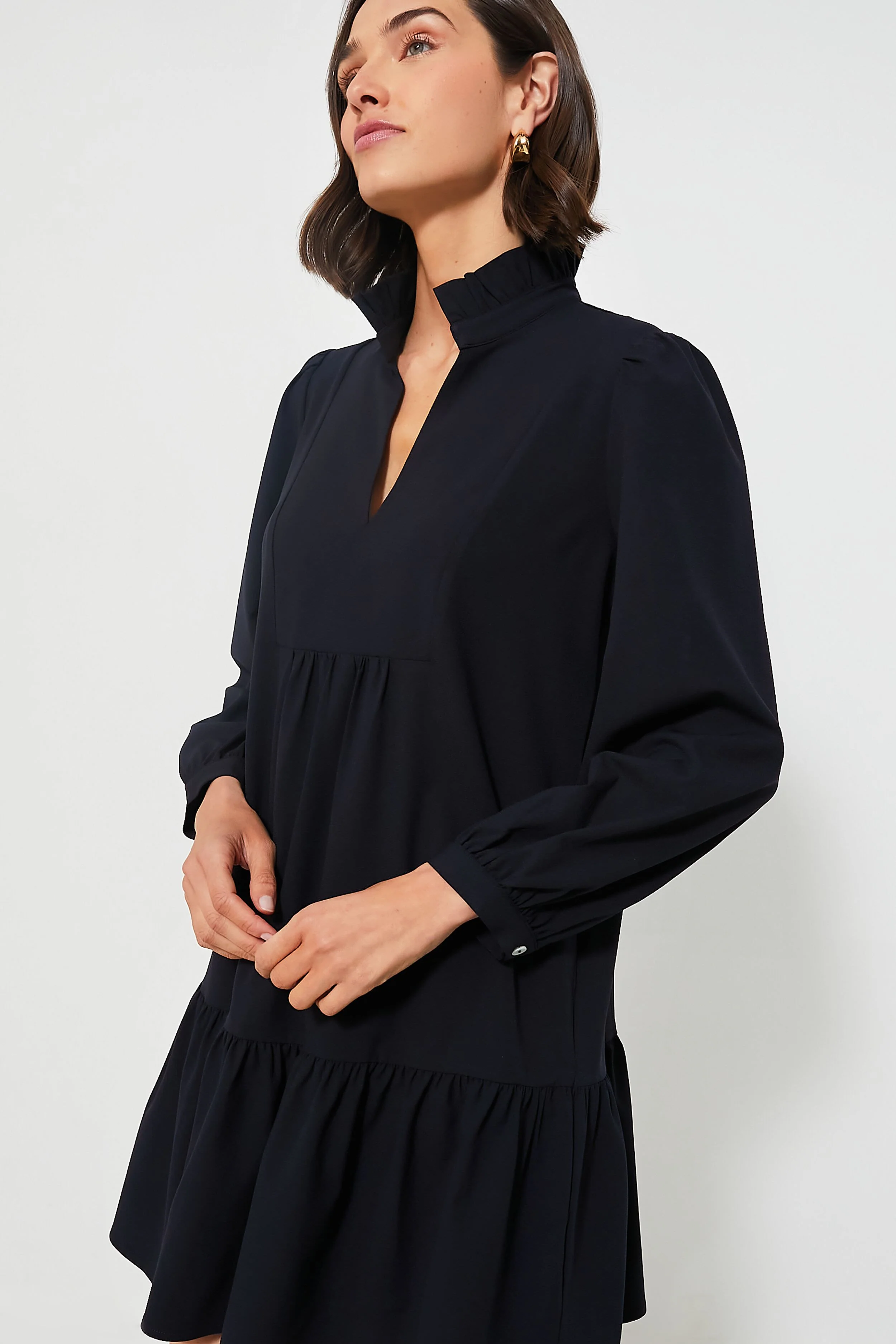 Navy Crepe Palmerston Dress - Image 3