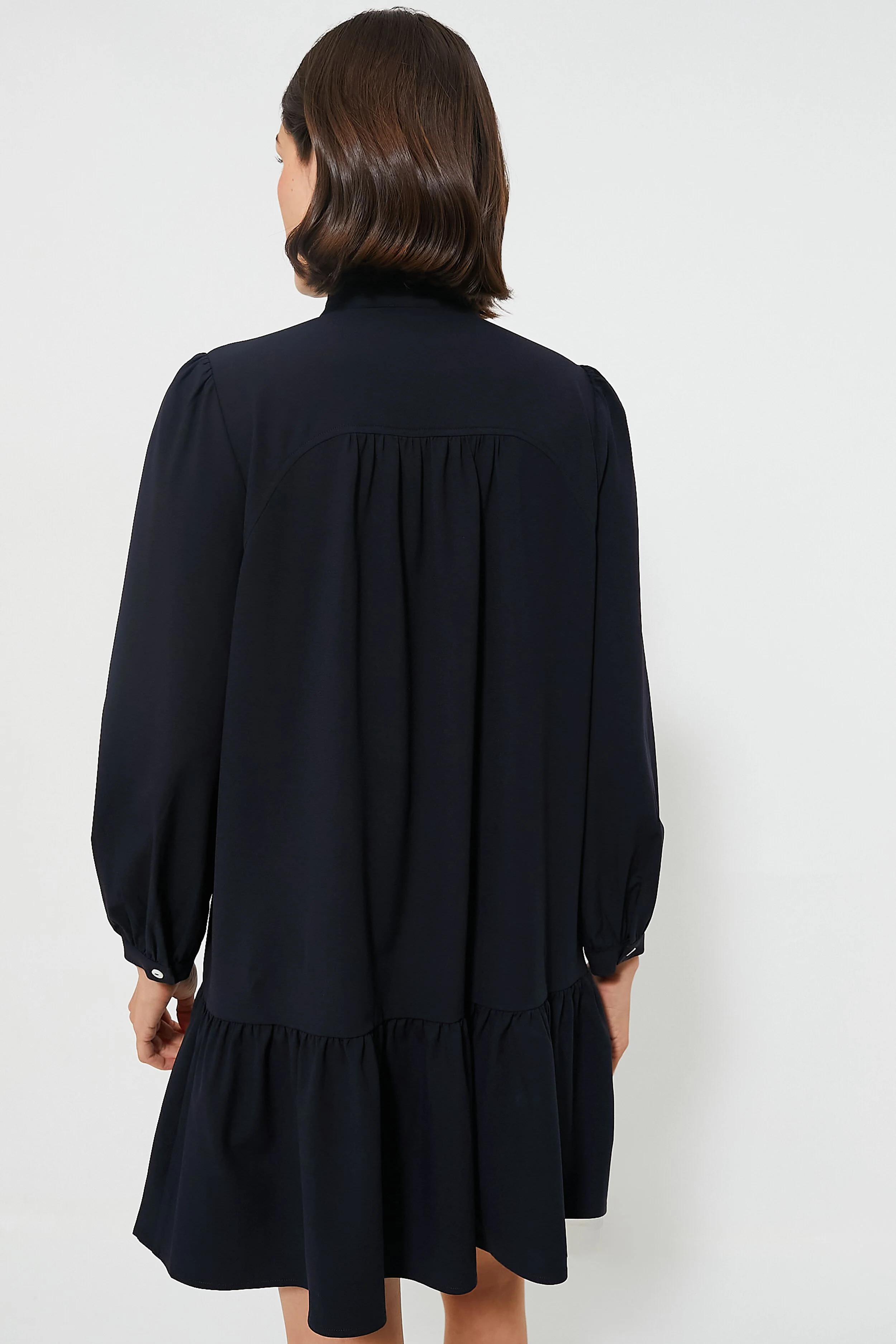 Navy Crepe Palmerston Dress - Image 4