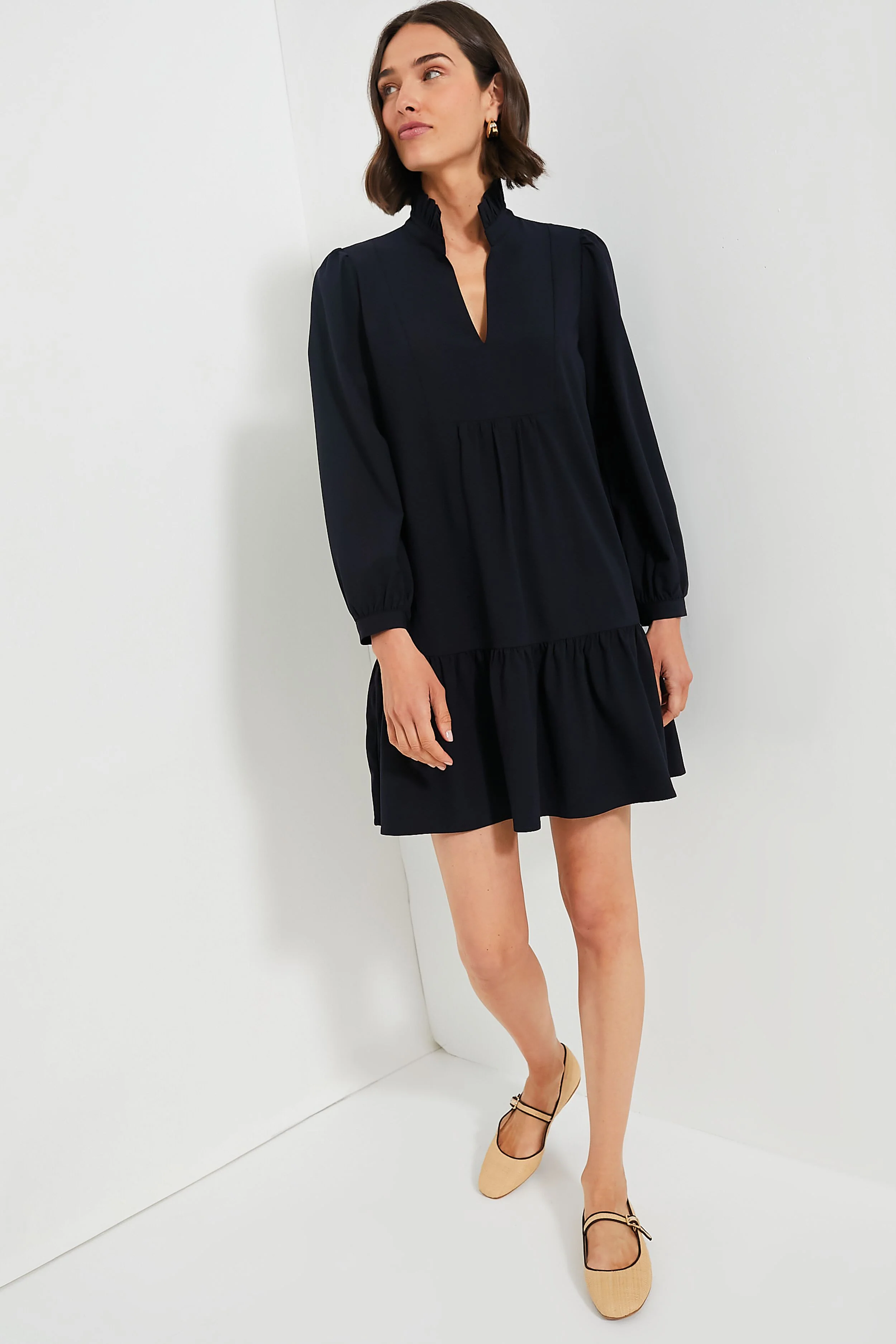 Navy Crepe Palmerston Dress - Image 6