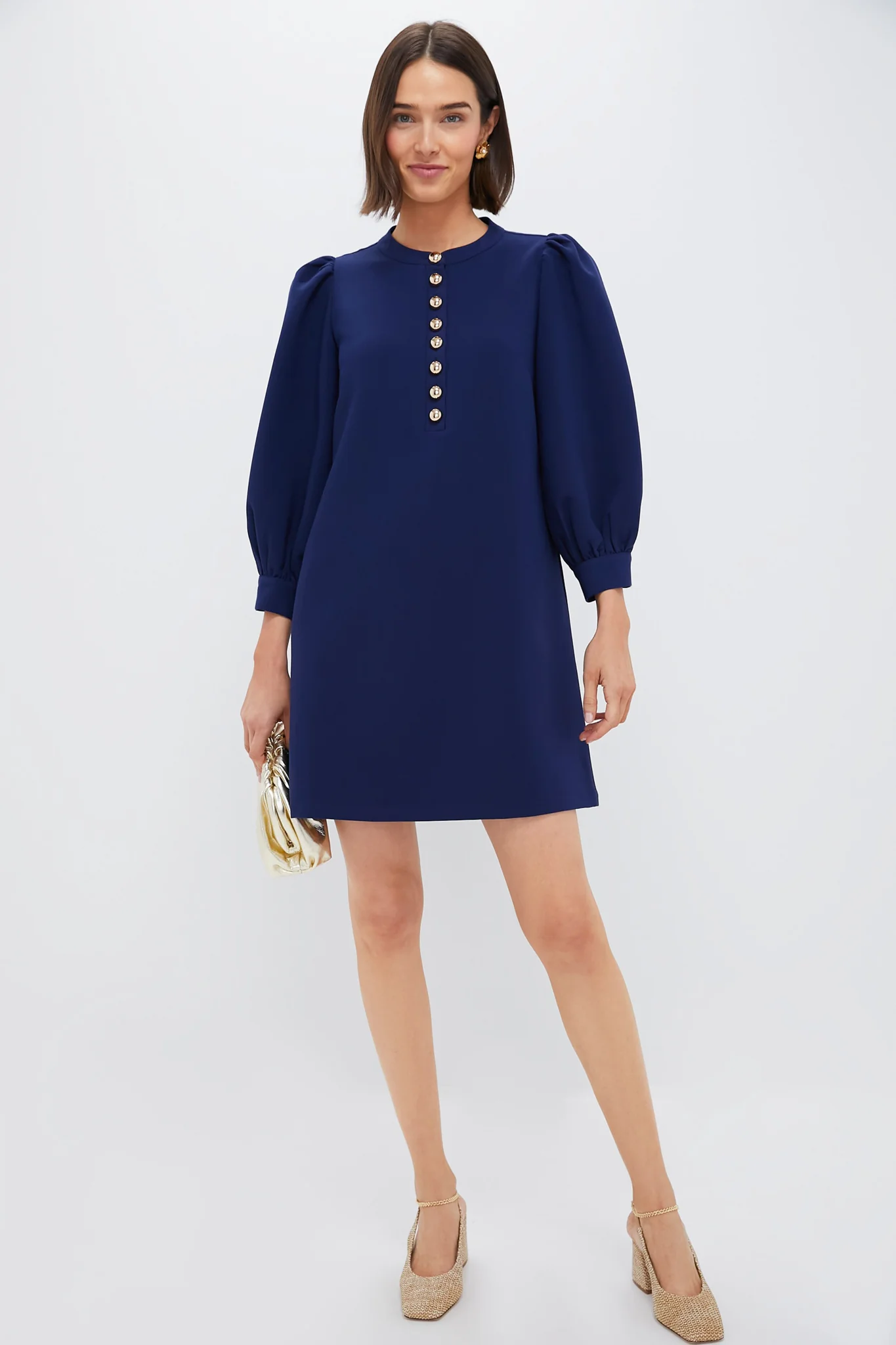 Navy Crepe Samantha Dress - Image 2