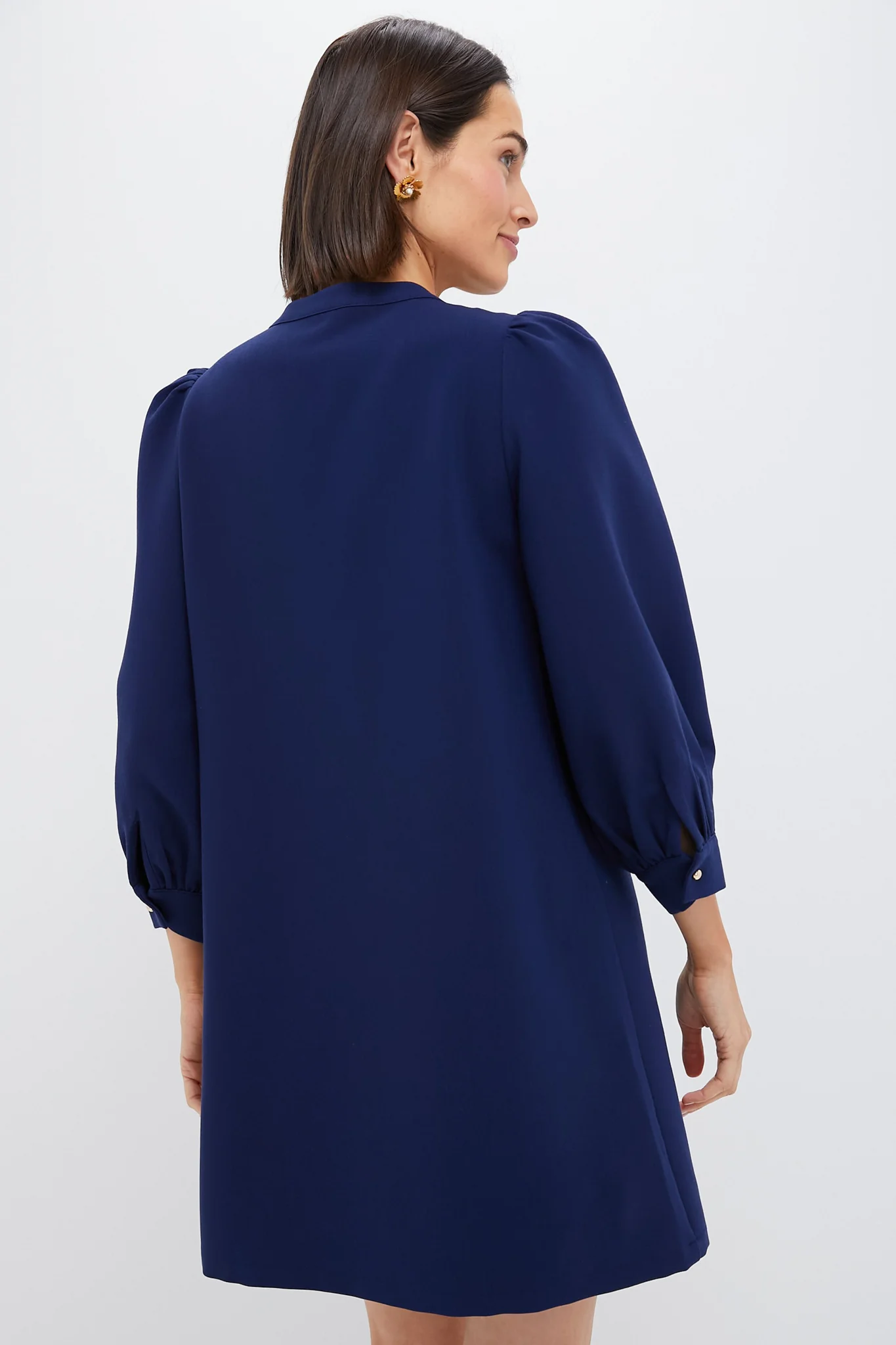 Navy Crepe Samantha Dress - Image 4
