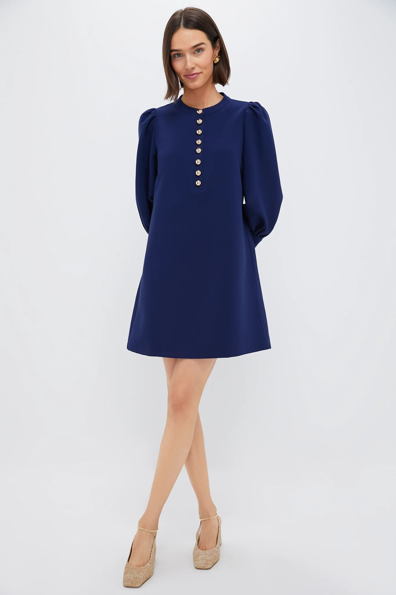 Navy Crepe Samantha Dress - Image 6