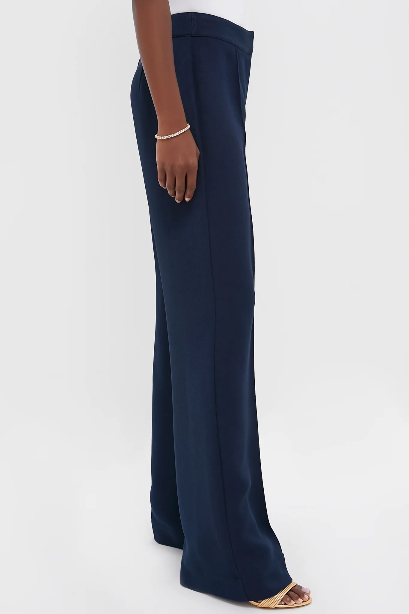 Navy Crepe Versailles Pant - Image 3