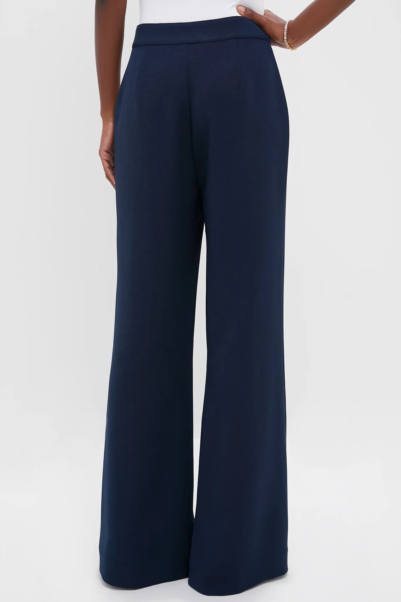 Navy Crepe Versailles Pant - Image 4