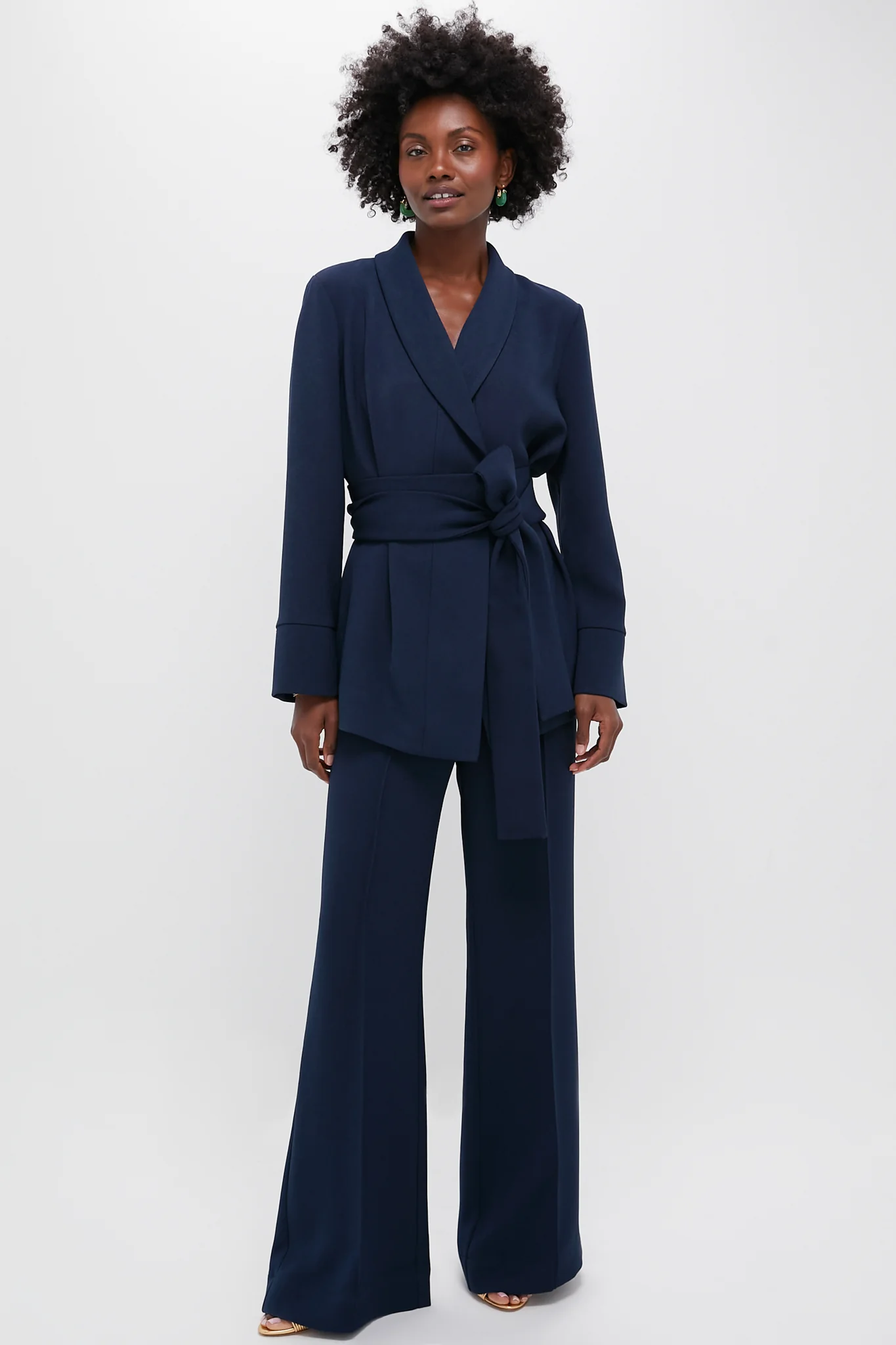 Navy Crepe Versailles Pant - Image 6