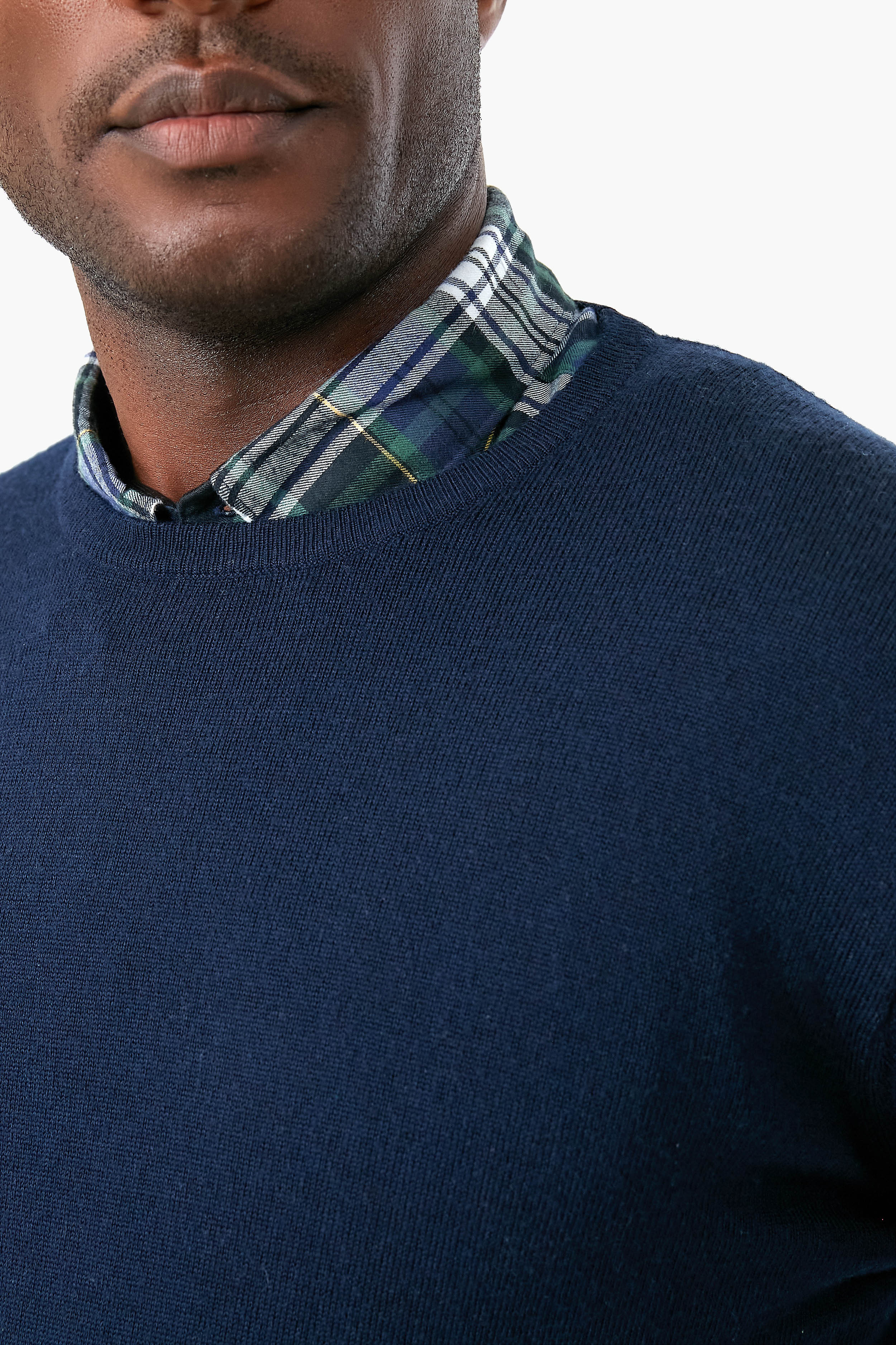 Navy Crown Soft Merino-Silk Crew - Image 4