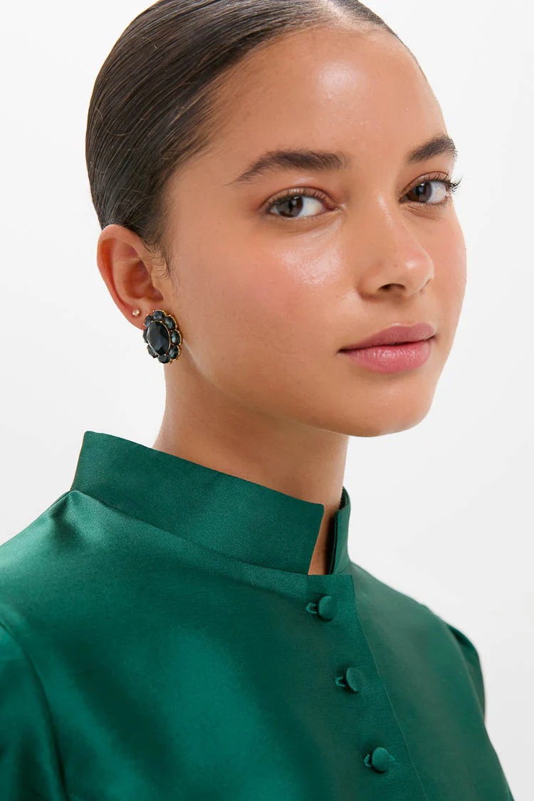 Navy Crystal Emaline Studs - Image 2