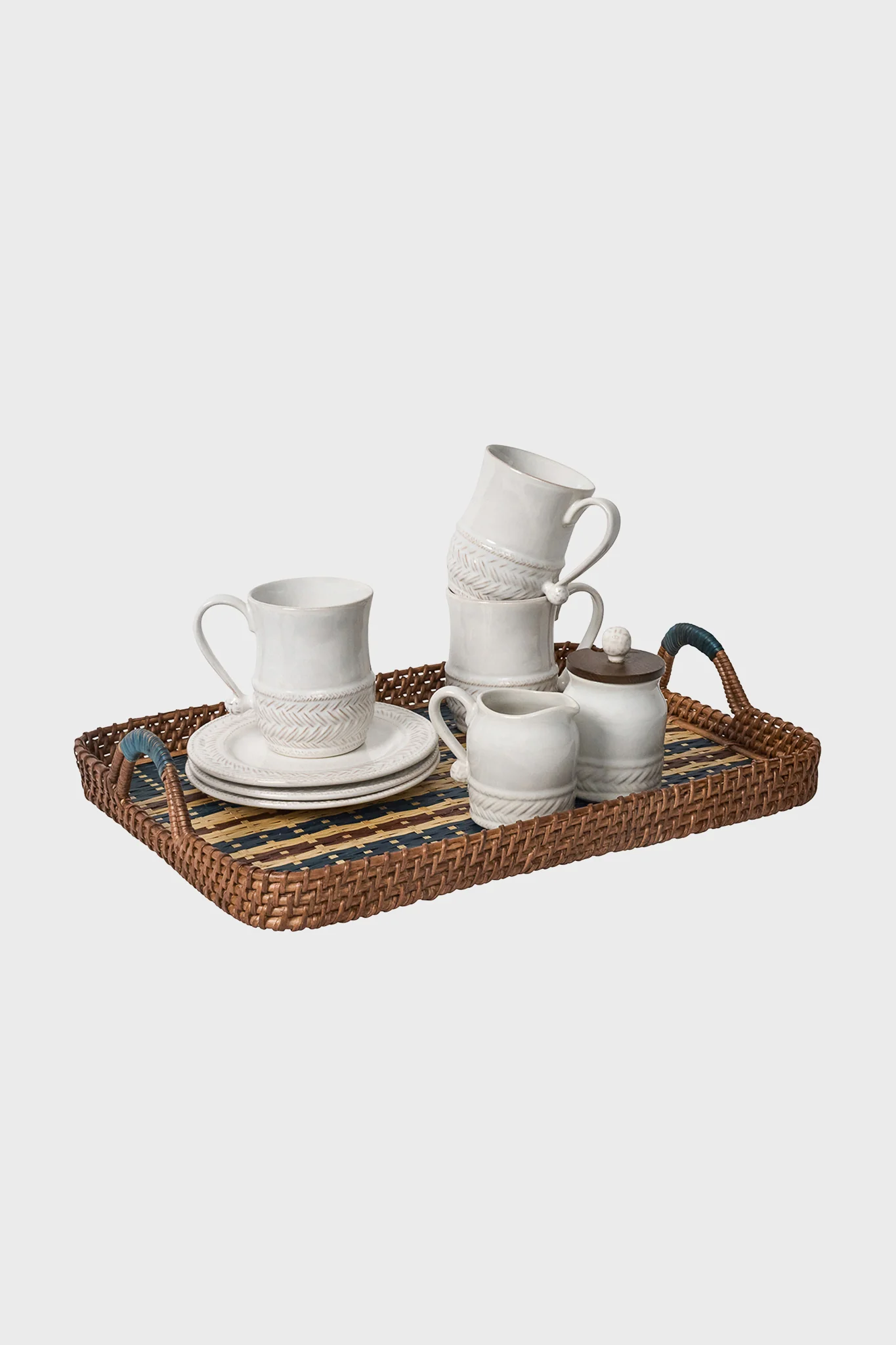 Navy Danish Stripe 18" Tray - Image 2
