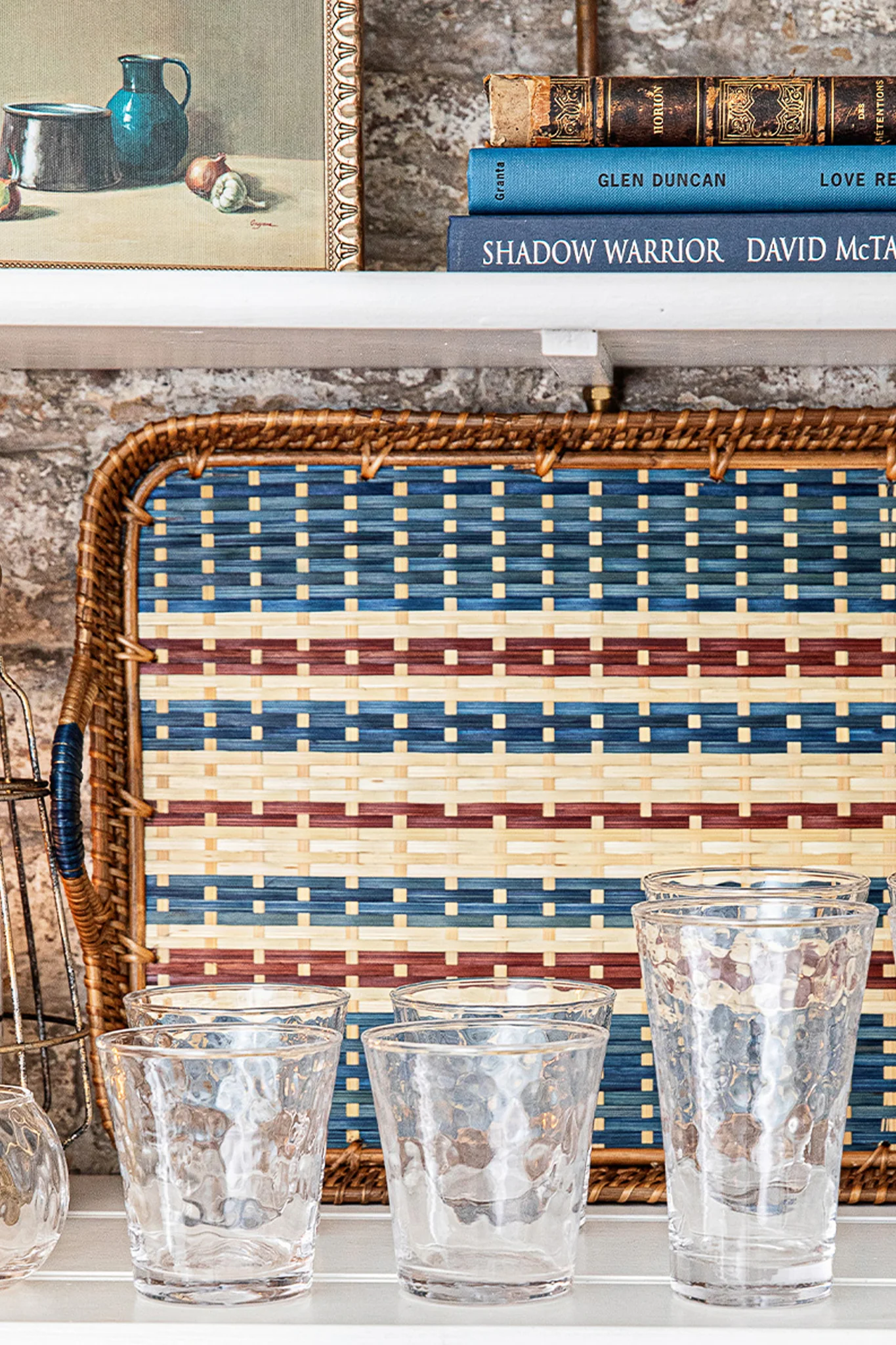 Navy Danish Stripe 18" Tray - Image 4
