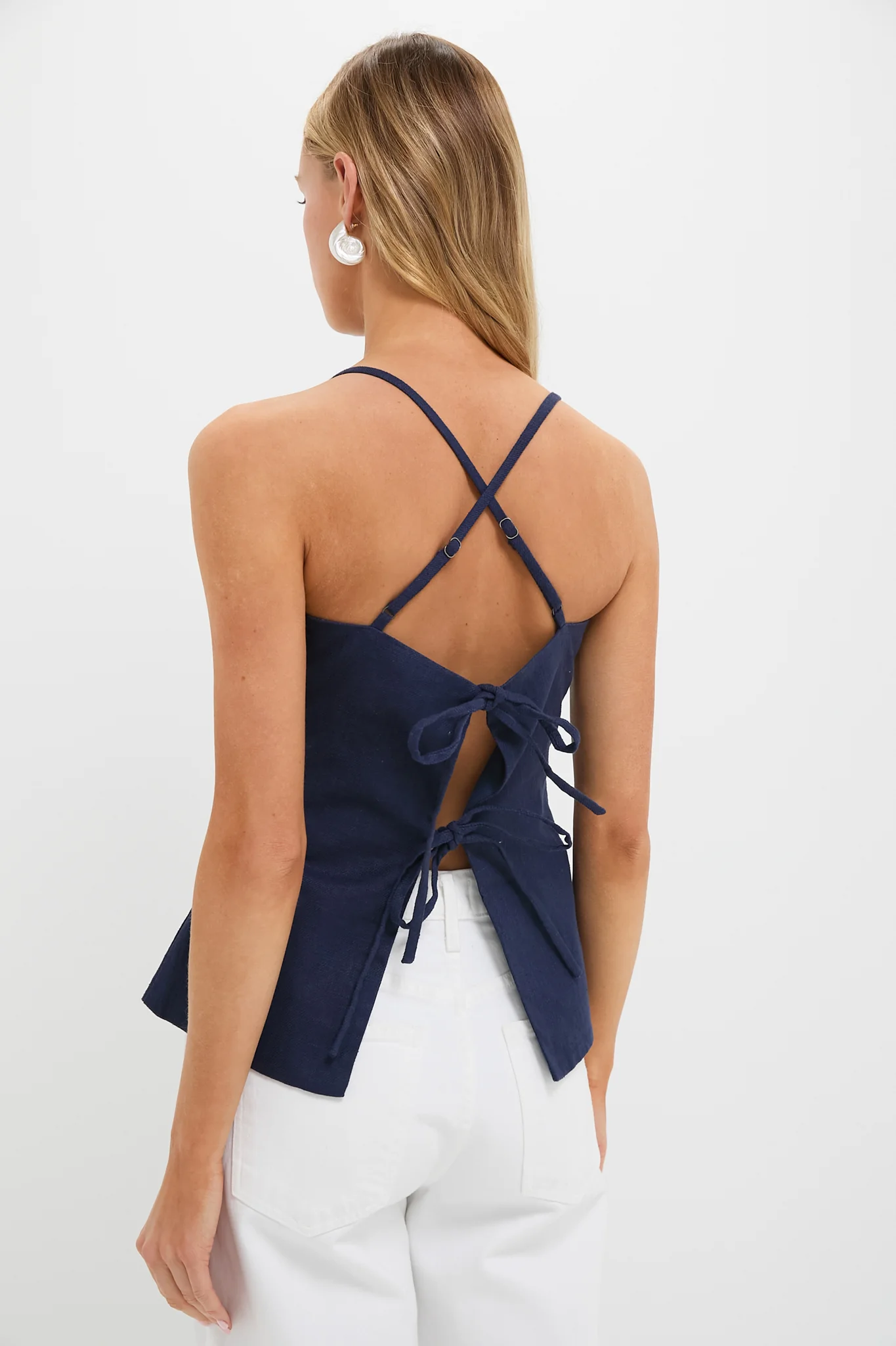Navy Eline Apron Top - Image 4