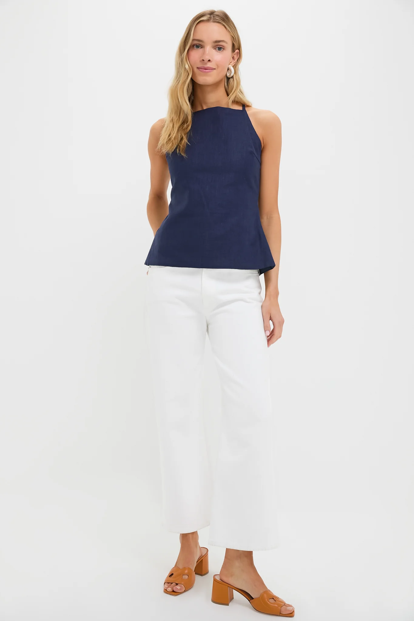 Navy Eline Apron Top - Image 6