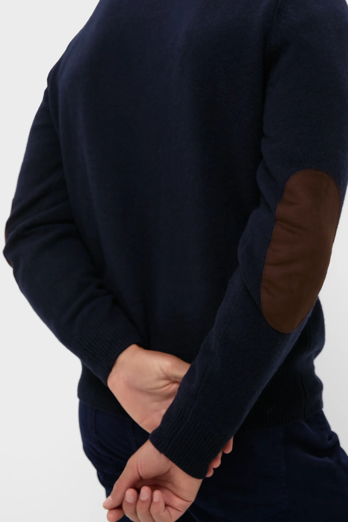 Navy Essential Patch Half Zip Knitted Jumper - Image 4