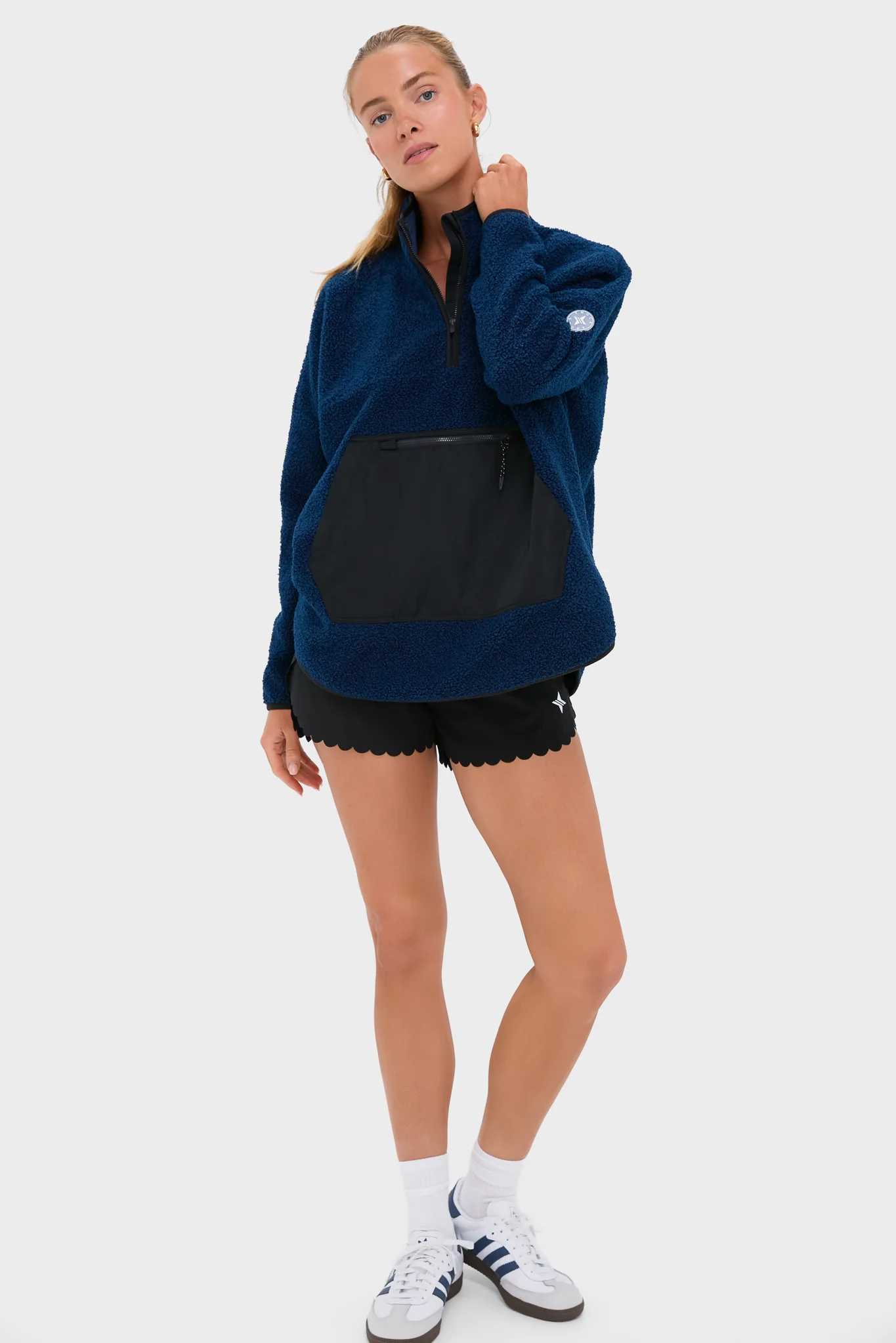 Navy Fleece Cady Quarter Zip - Image 2