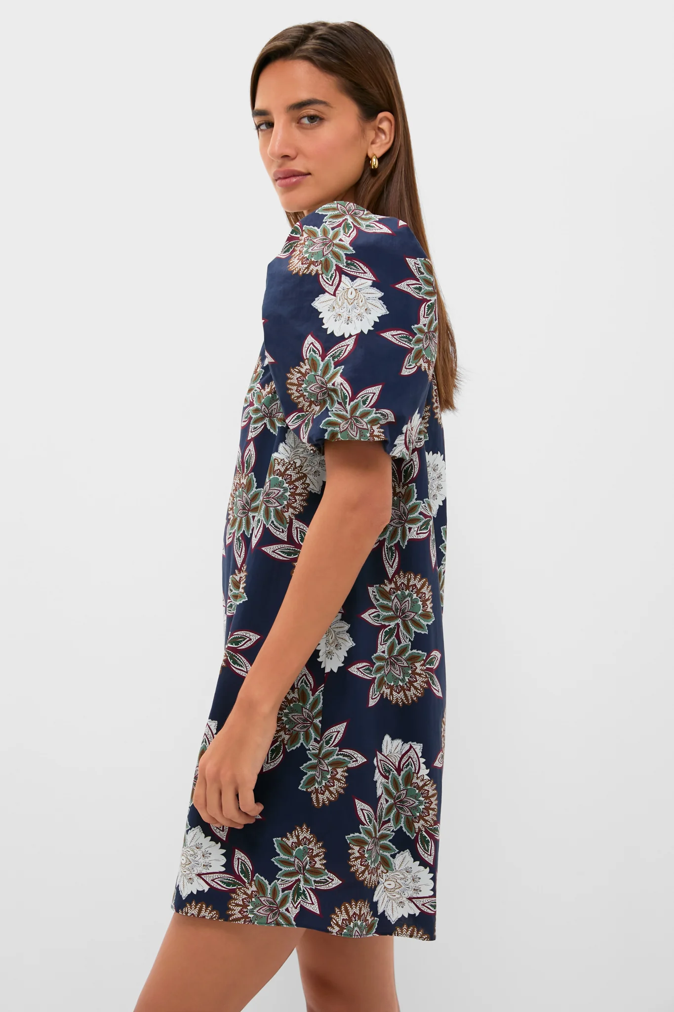 Navy Floral Mimi Mini Dress - Image 4
