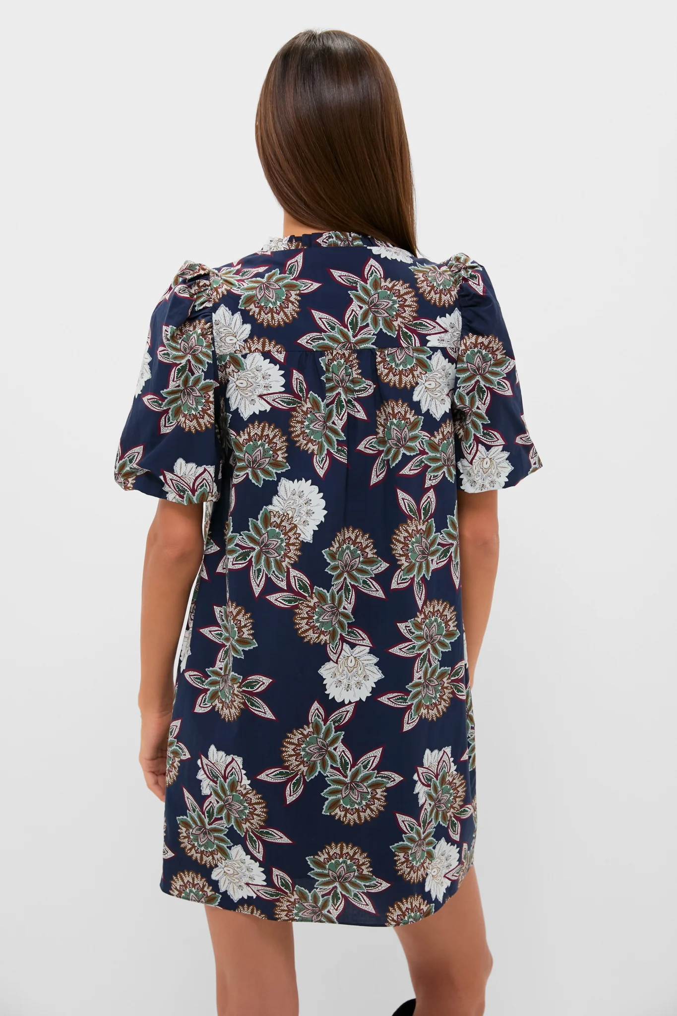 Navy Floral Mimi Mini Dress - Image 5