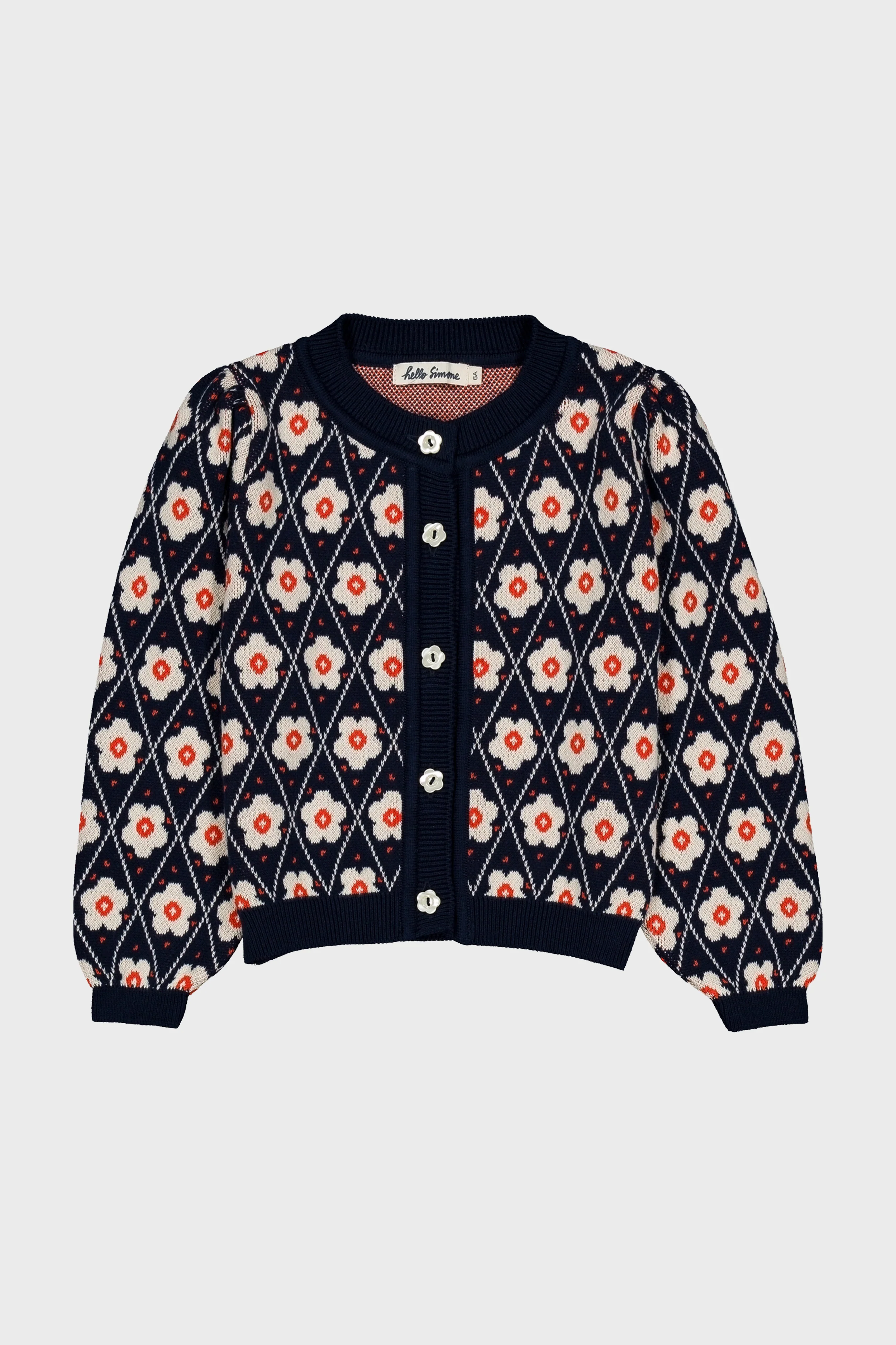 Navy Flower Lison Cardigan - Image 2