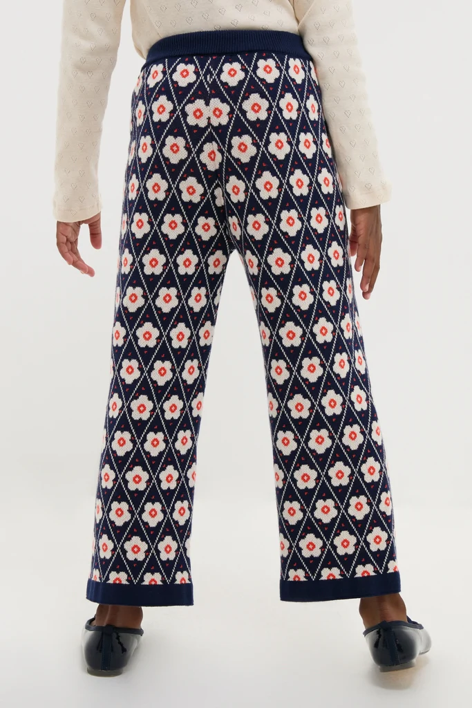 Navy Flower Mathilda Pants - Image 3