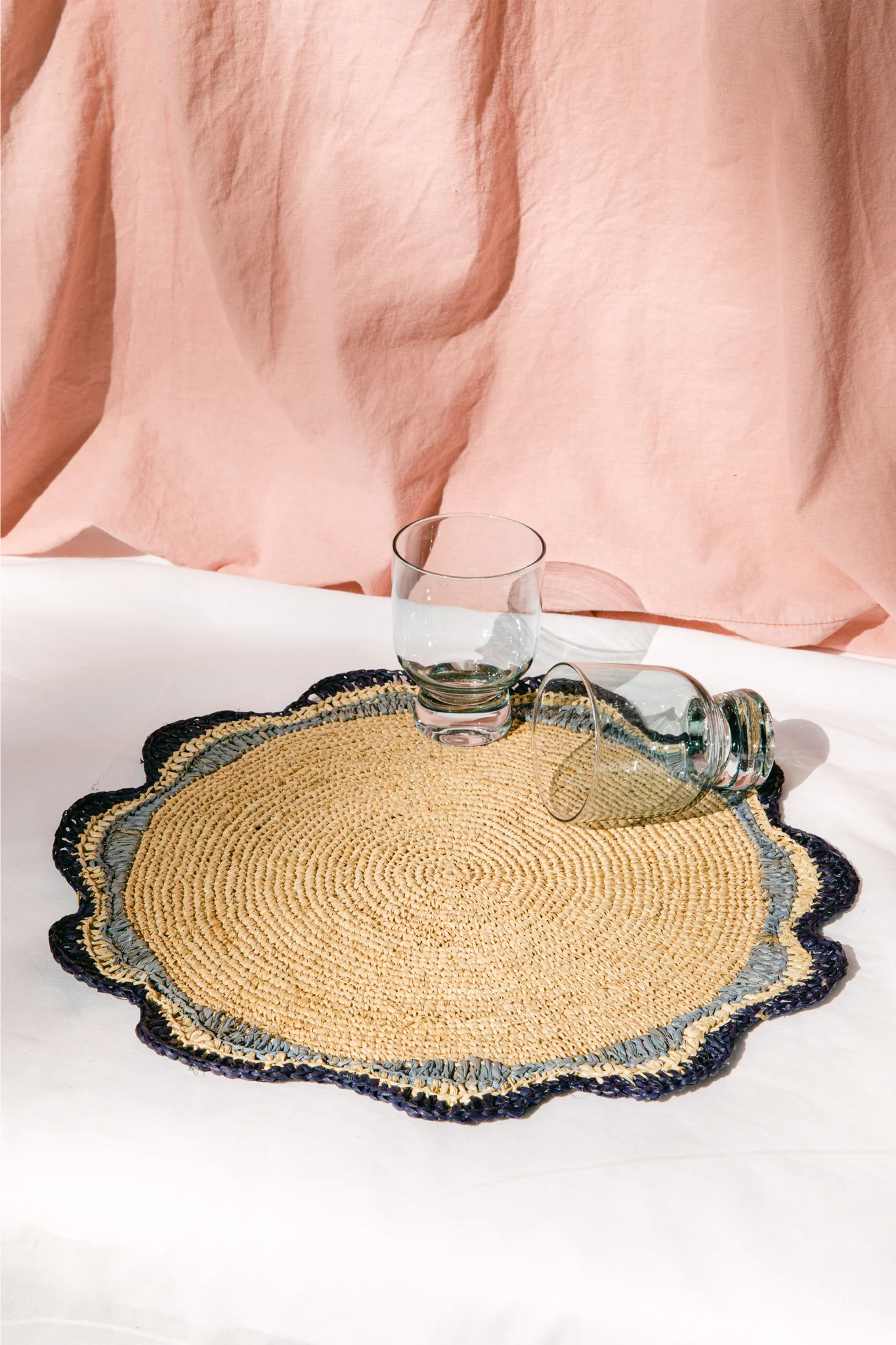 Navy Garden Party Round Placemat (Set of 4) - Image 2