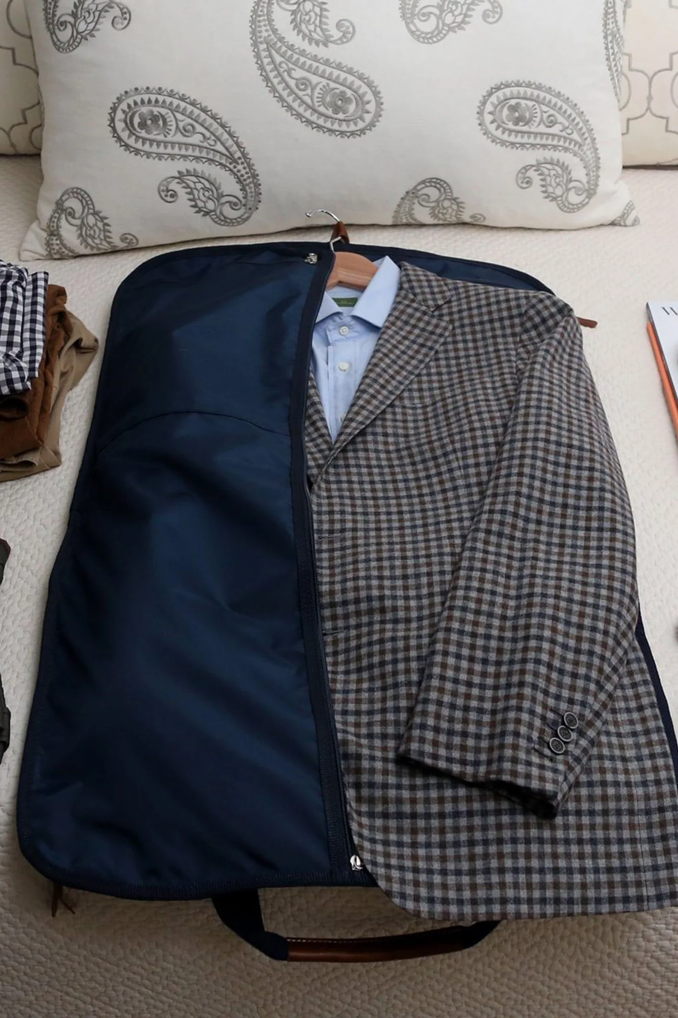 Navy Garment Weekender Duffel - Image 2