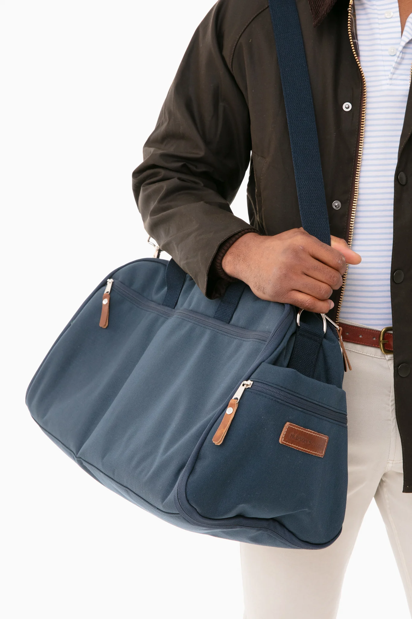Navy Garment Weekender Duffel - Image 4