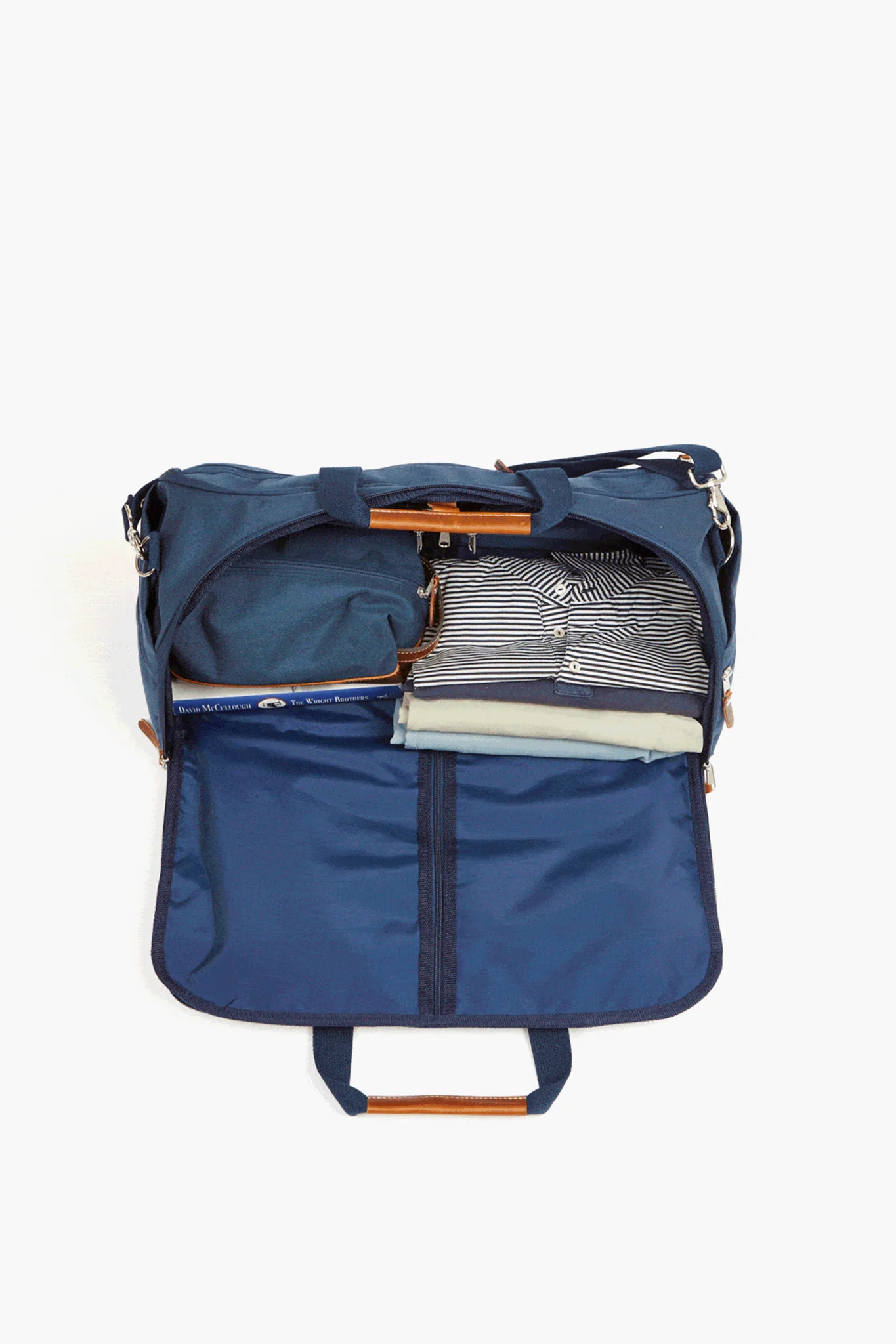 Navy Garment Weekender Duffel - Image 6
