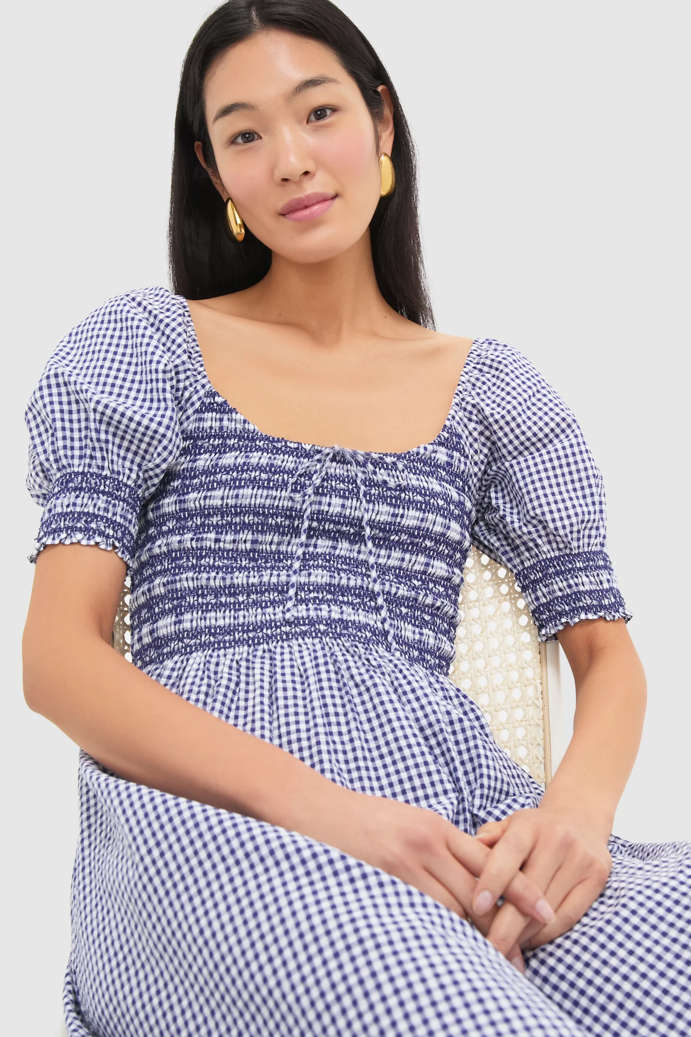 Navy Gingham Madeline Nap Dress - Image 5