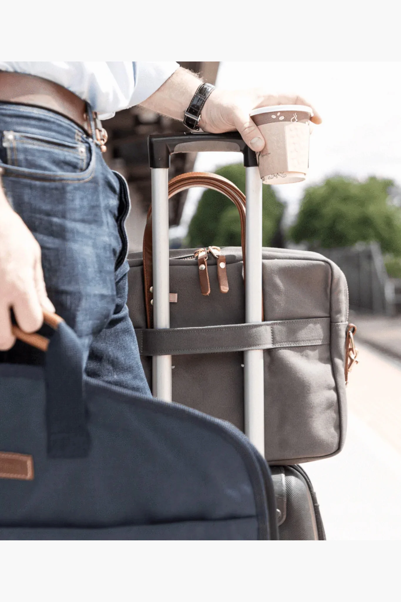 Navy Canvas Heritage Commuter Duffel - Image 4