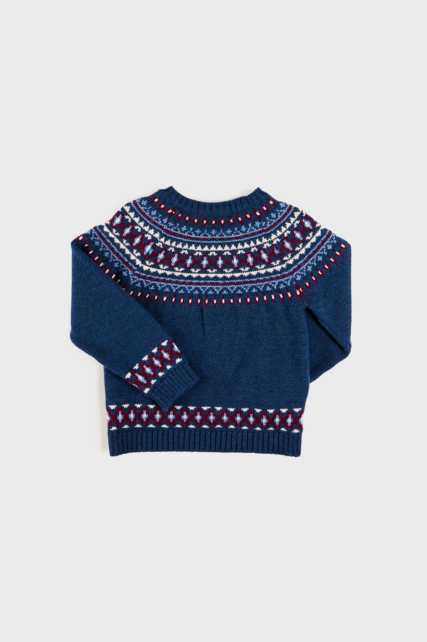 Jacquard Jumper in Navy - Image 4